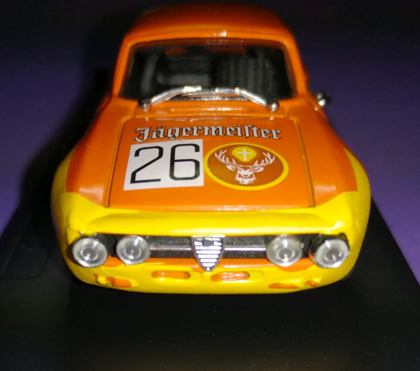 seltenes altes Progetto Modellauto 1:43 Jägermeister Alfa-Romeo GTAm, Nr. 26, Tourenwagen