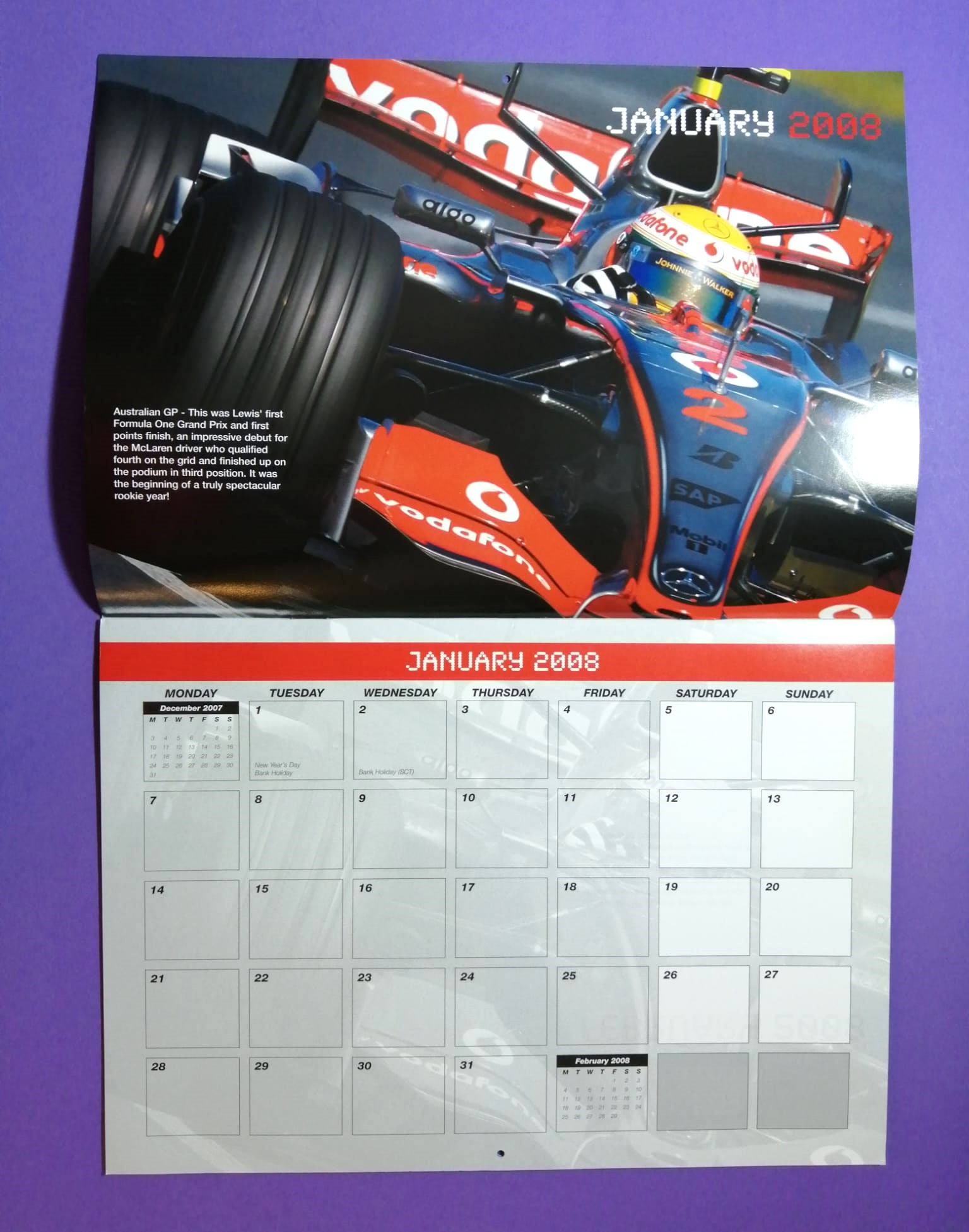 Magazin, Zeitschrift, NEU, Lewis Hamilton, Born to Win, Formel 1 Grand Prix Weltmeister, McLaren Mercedes, mit Kalender 2008, Englisch!