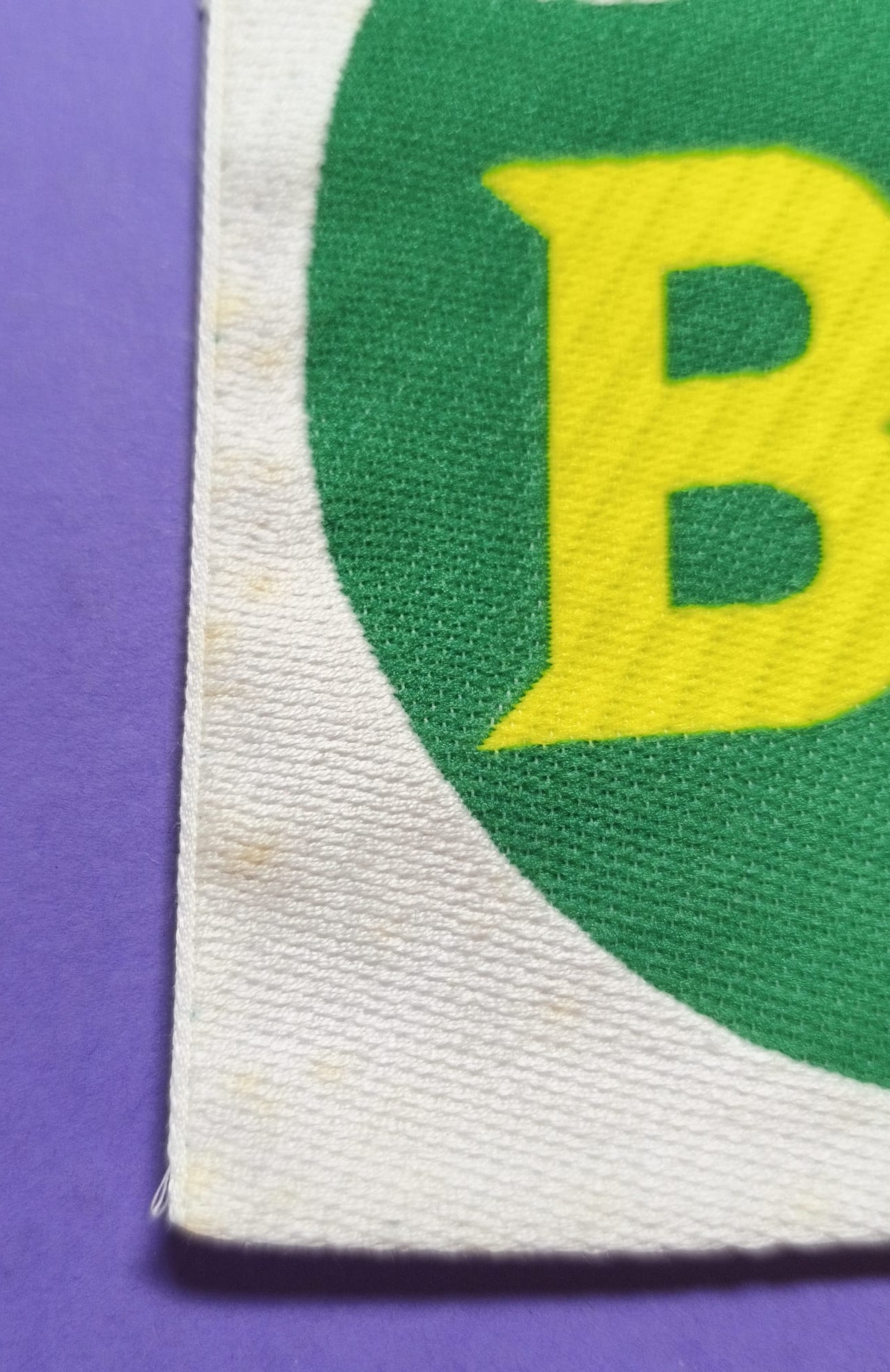 alter Textil Aufnäher BP- British Petrol, Motoröl, Benzin, Motorsport, 9x9cm
