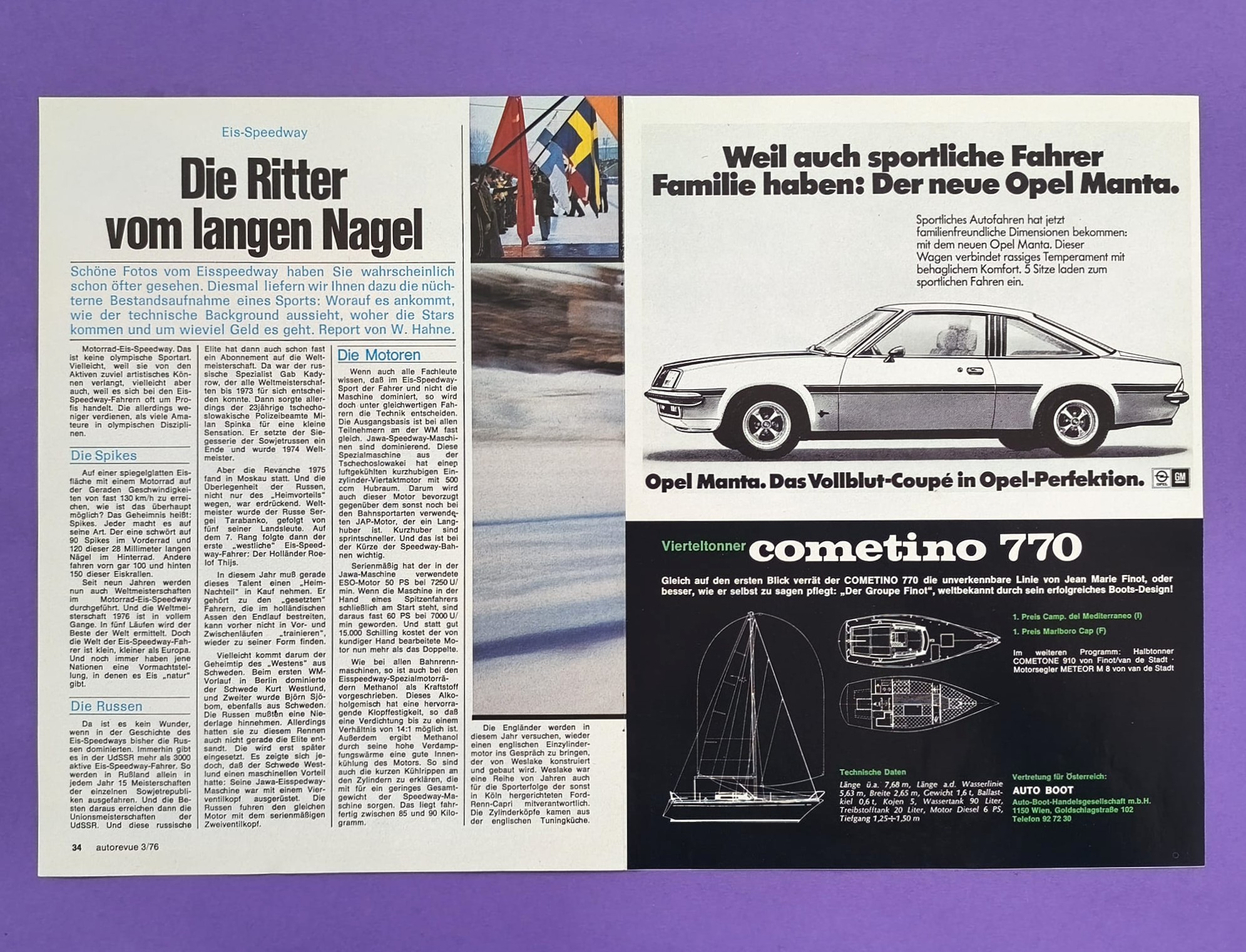 altes Poster, Toyota Corolla, 24h Eisrennen Grand Prix von Chamonix 1976, Fahrer: Nicolas, Therier, 28x42cm