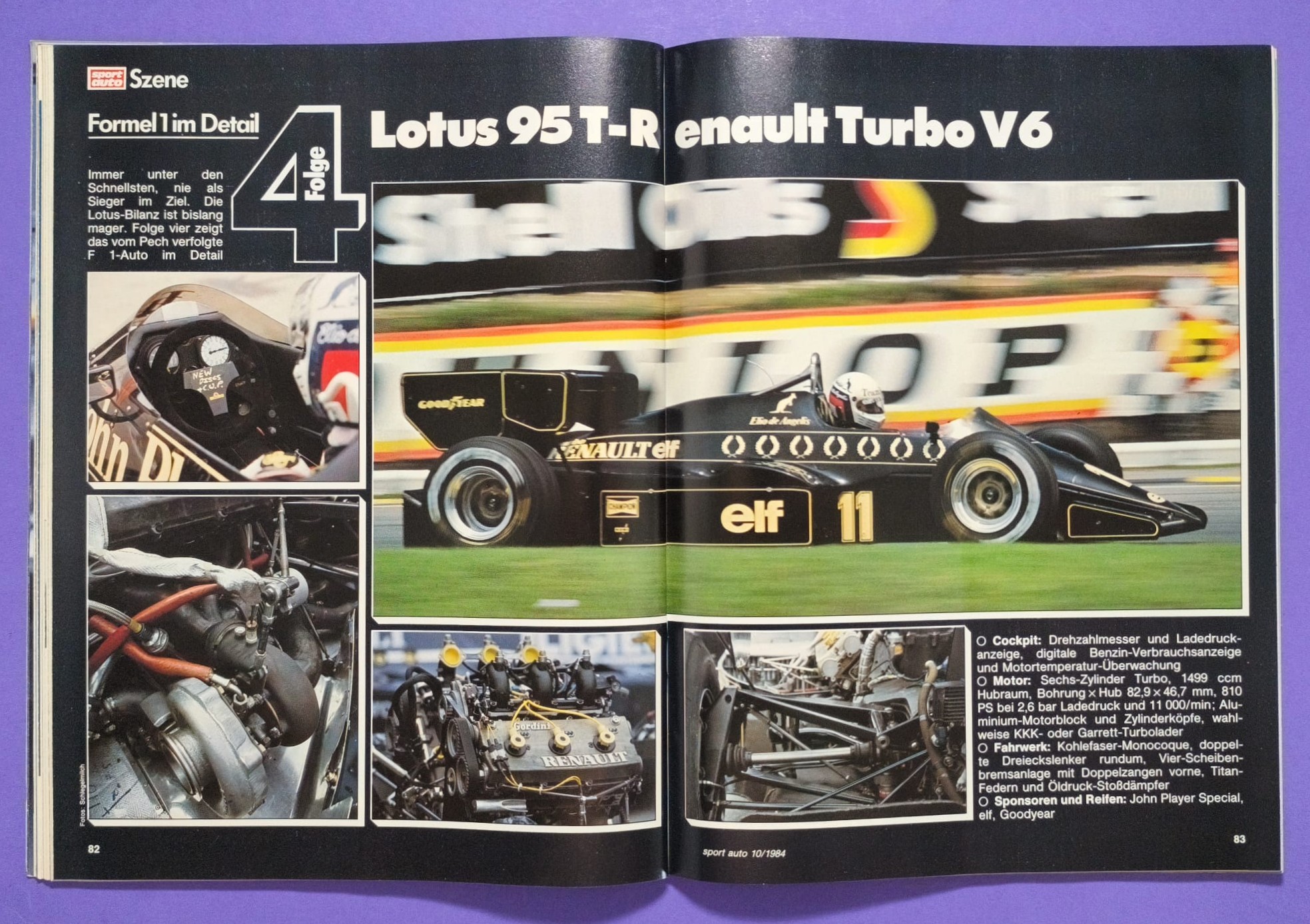 alte Zeitschrift Magazin Heft Sport Auto, 10/1984, Präsentation Zakspeed, Niki Lauda, Elio de Angelis, Lotus,..