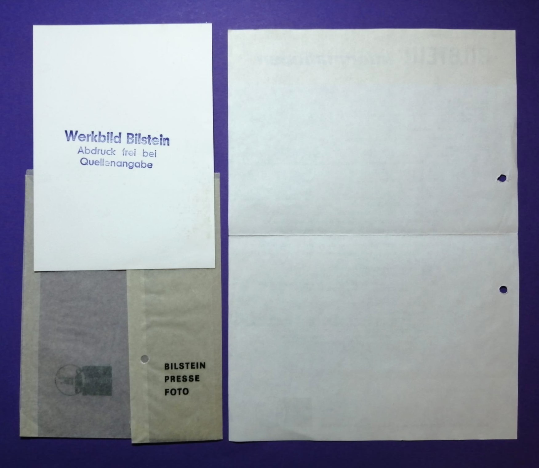 alte Bilstein Information mit Werksfoto, Karl Heinz Becker, Schnitzer BMW 320 Turbo 1981