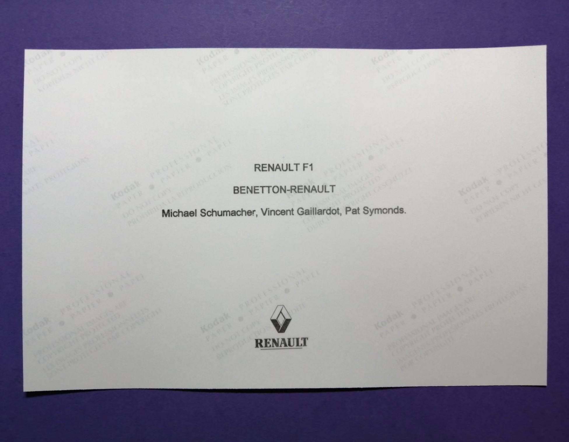altes Presse Werksfoto, Michael Schumacher, Vincent Gaillardot, Pat Symonds, Formel 1 Grand Prix 1995, 14x22cm