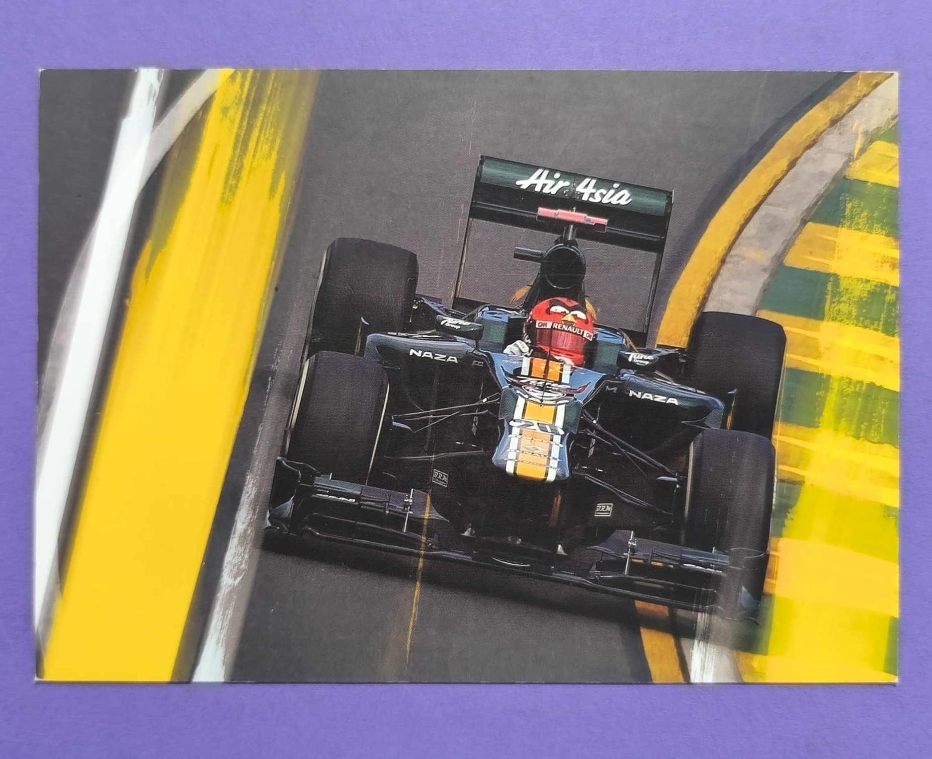 alte Autogrammkarte, Heikki Kovalainen, Caterham, Formel 1 Grand Prix 2012, 11x15cm