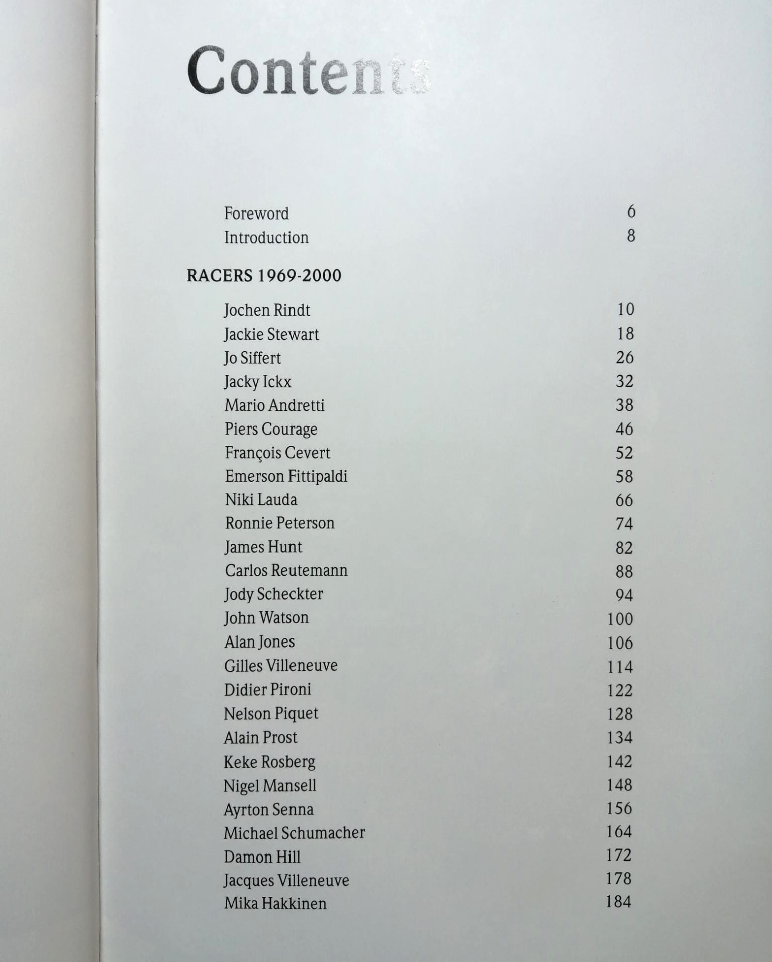 altes Buch, Racers 1969-2000, The Legends of Formula 1, Cevert, Rindt, Courage, Lauda, Hunt, Peterson, Pironi, Senna, Schumacher, Villeneuve,.. Englisch!