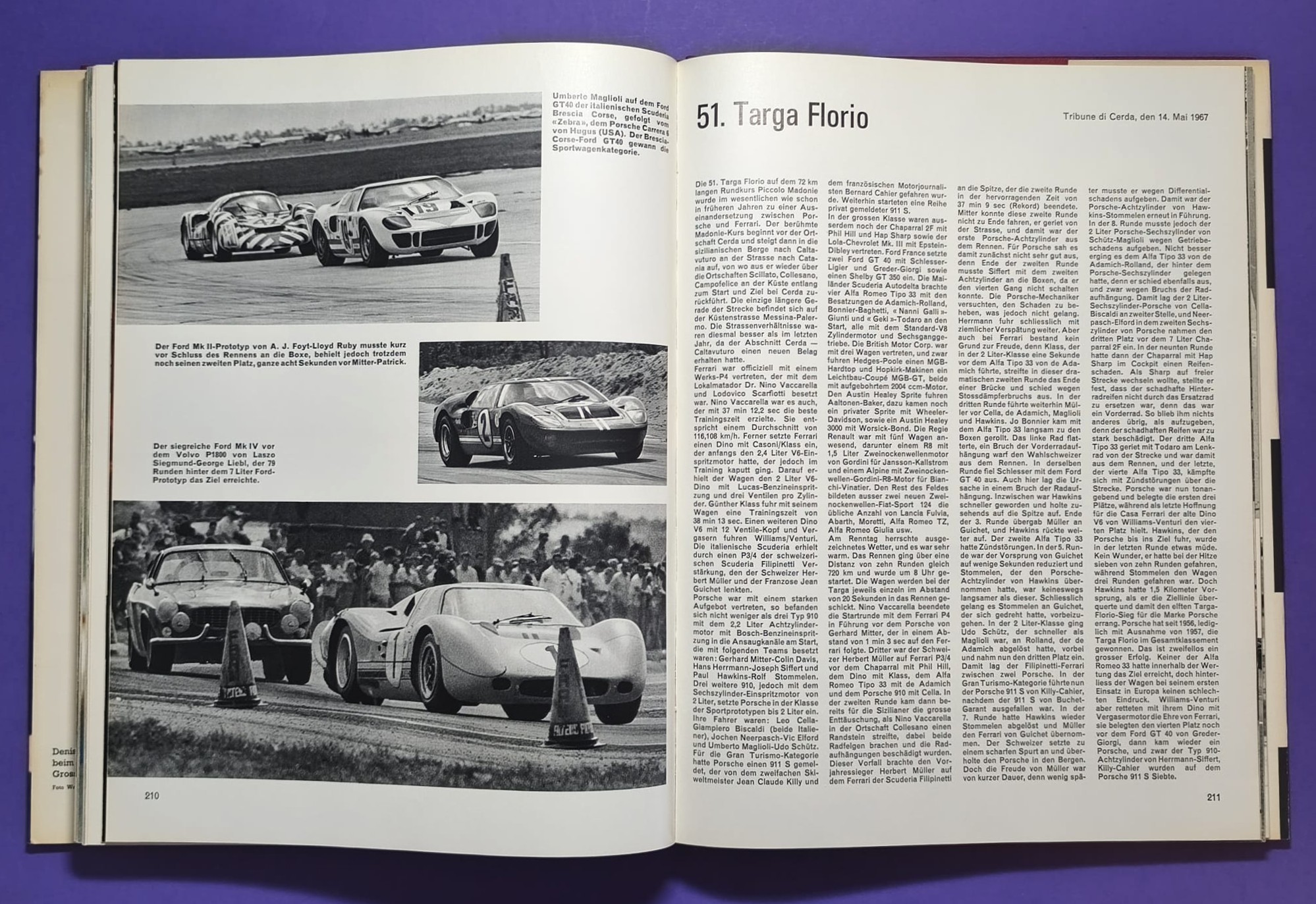 altes Buch, Auto Jahr 1967-1968, Nr. 15, Alfa, BMW, Lotus, Ferrari, Mini, Ford GT40.. Formel 1, LeMans, Rallye,.. Jochen Rindt, Brabham, Clark, Hill,..