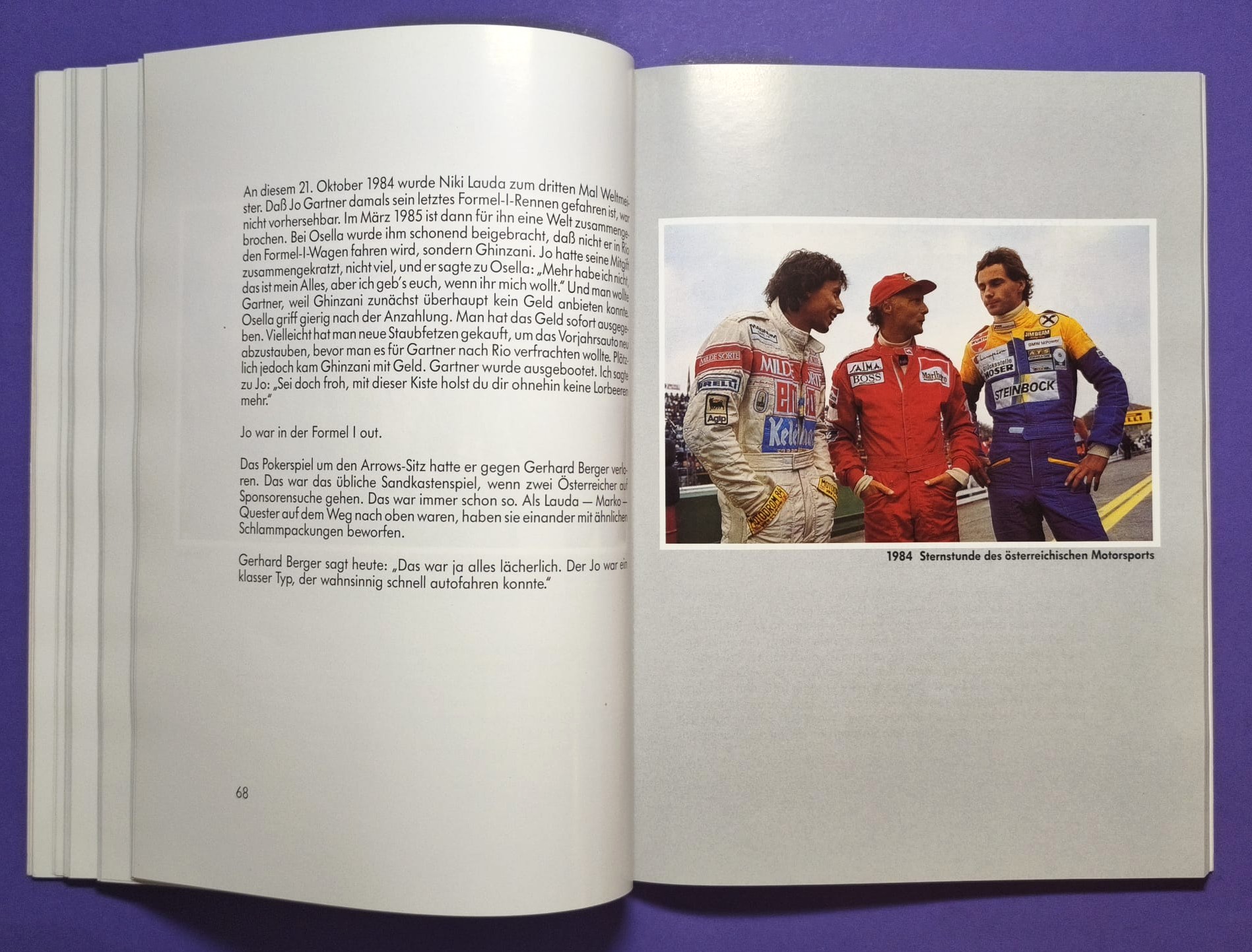 RARITÄT! altes seltenes Buch, Jo Gartner - Ein Leben fürs Rennfahren, Formel 1 Osella, Formel 2, 24h LeMans, USA, BMW M1, Porsche,..