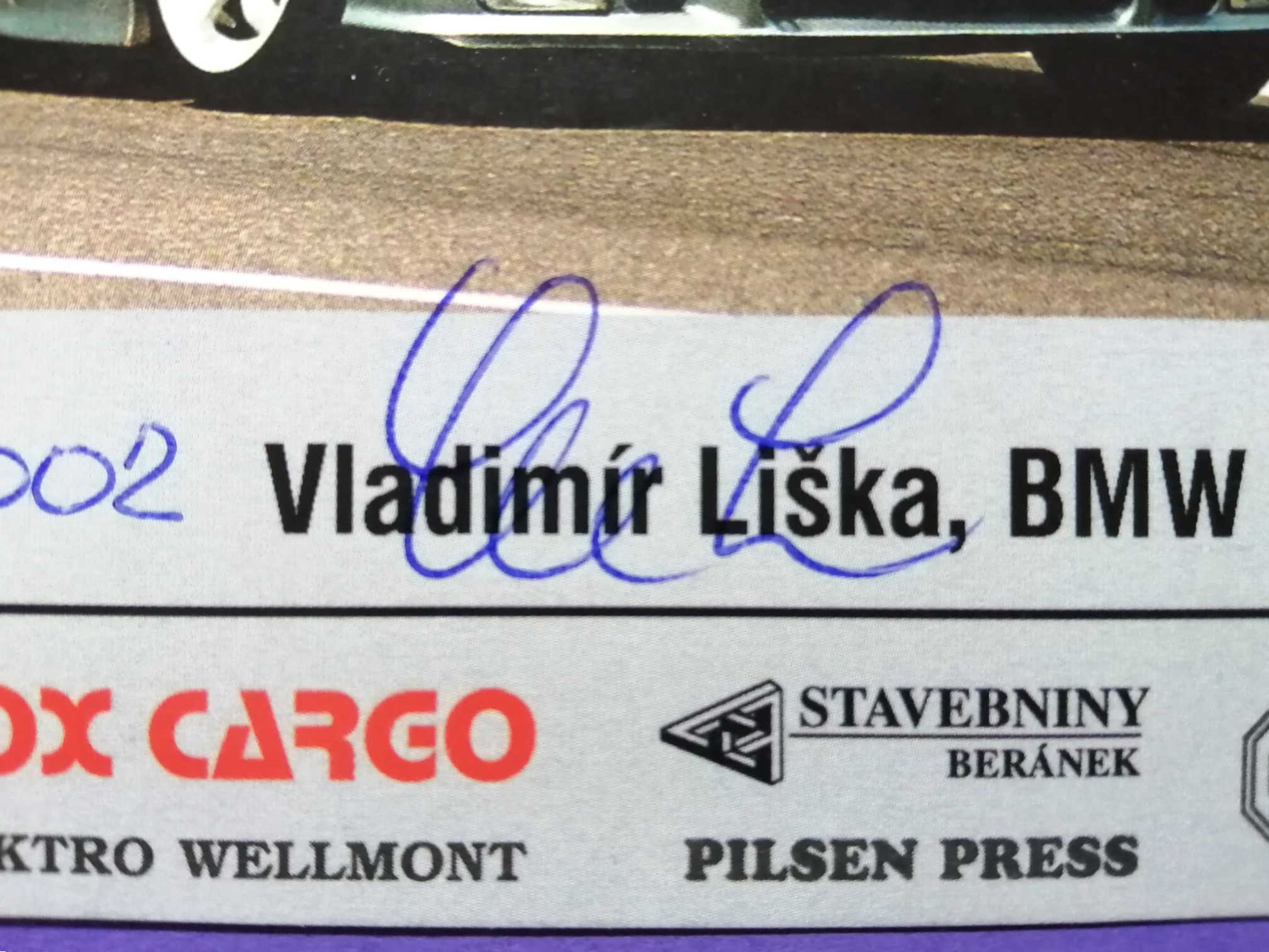 2 Original Autogramm, Vladimir Liska, BMW M3 E36, Bergrennsport CZ, 11x15cm