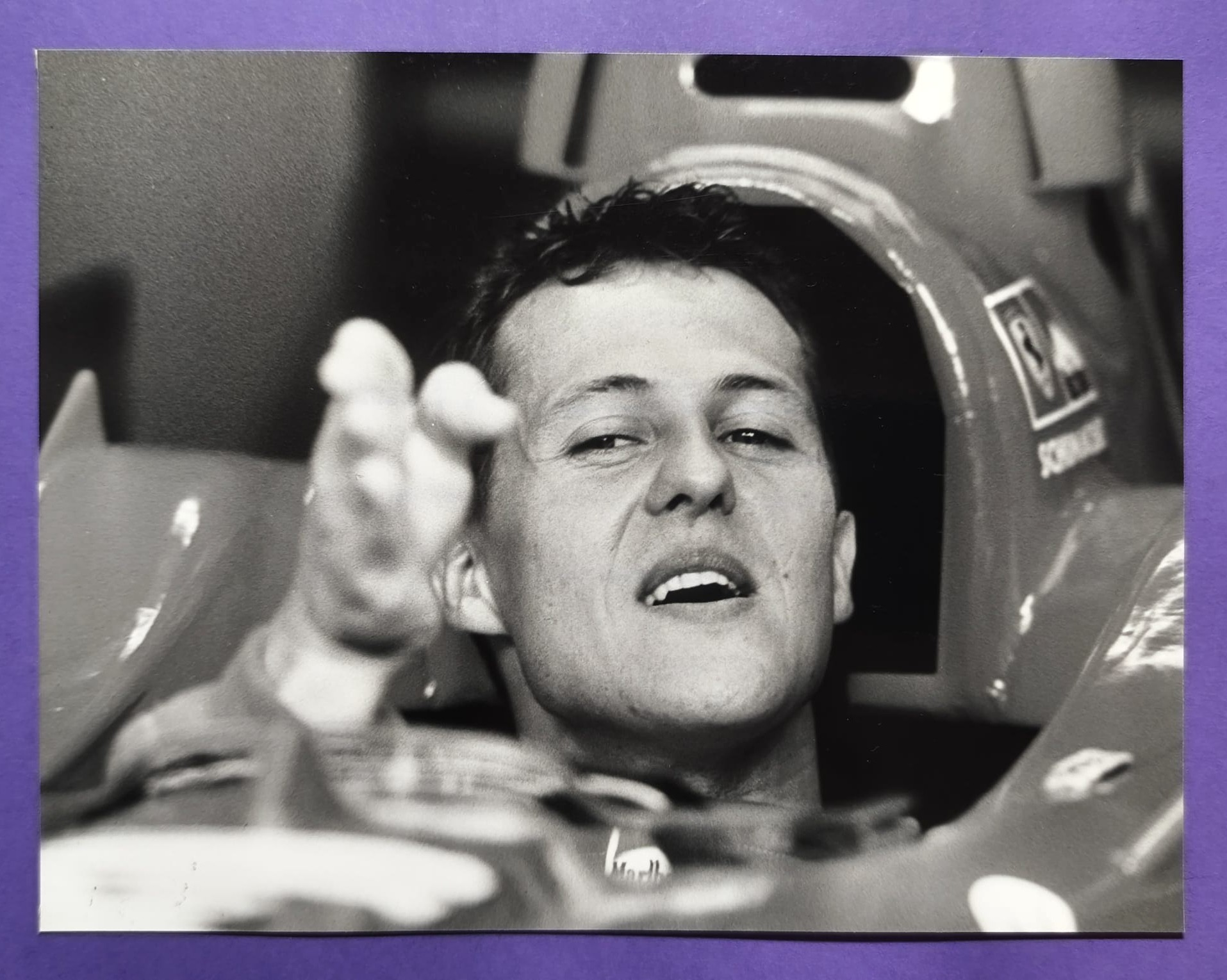 altes Pressefoto, Michael Schumacher, Ferrari, Formel 1 Grand Prix Deutschland Hockenheimring 1998, 15x20cm