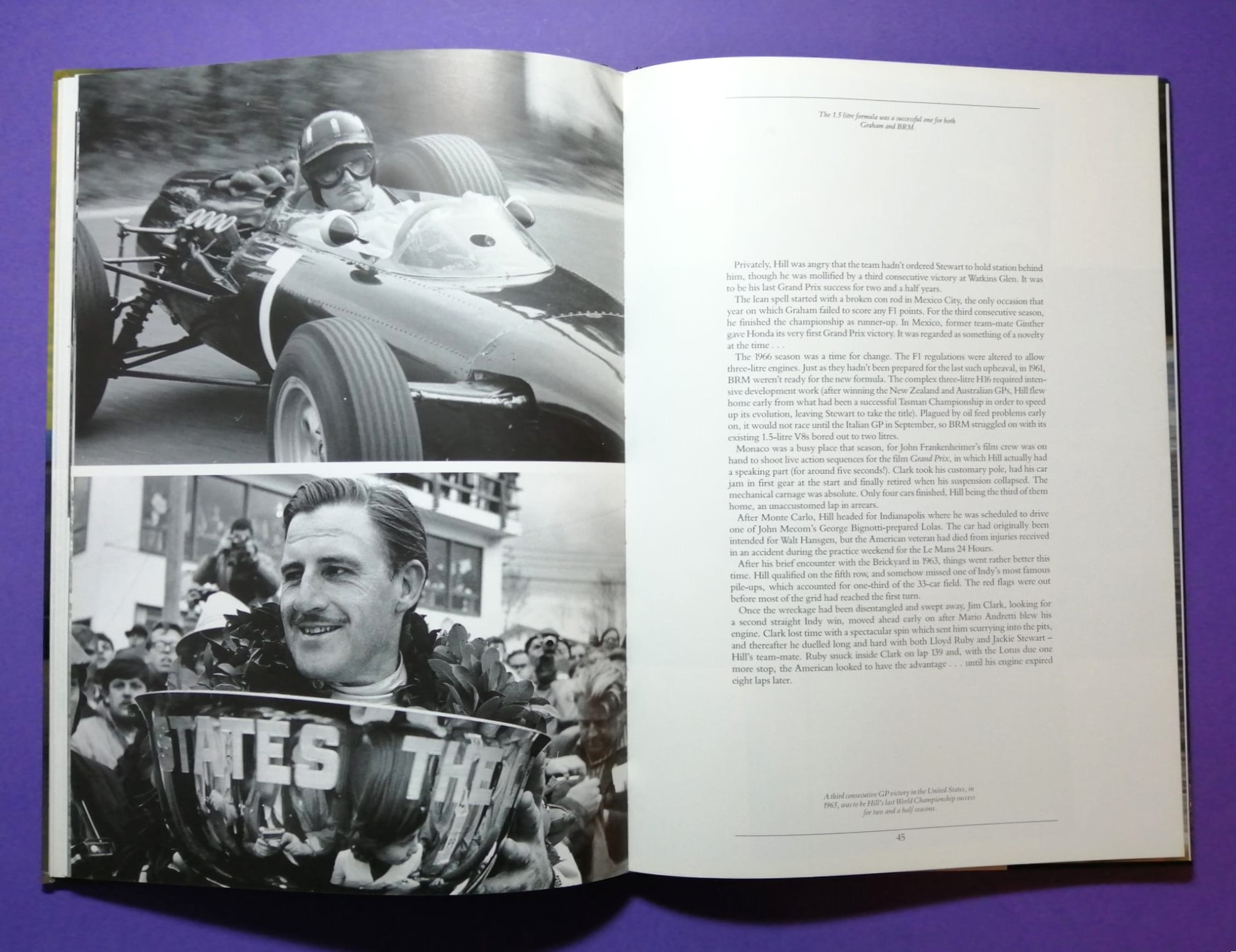 altes Buch, Graham Hill, Formel 1 Grand Prix Weltmeister, BRM, Lotus,.. Englisch!