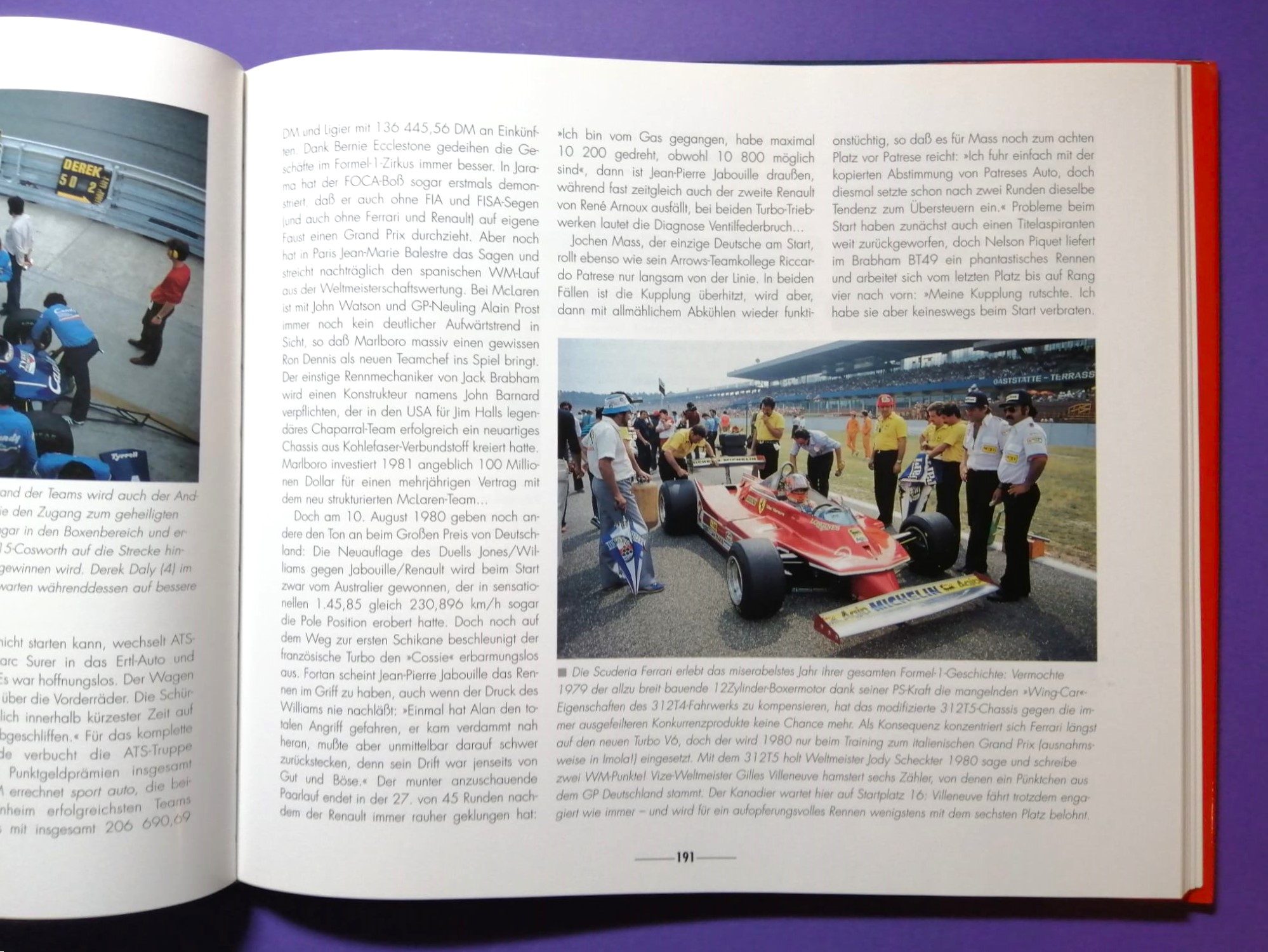 altes Buch, Grand Prix 70 Jahre Großer Preis von Deutschland, 1926 bis 1997, Avus, Solitude, Nürburgring, Hockenheimring, Formel 1, Rindt, Lauda, Berger, Clark, Cevert, Schumacher, Winkelhock, Zakspeed,..