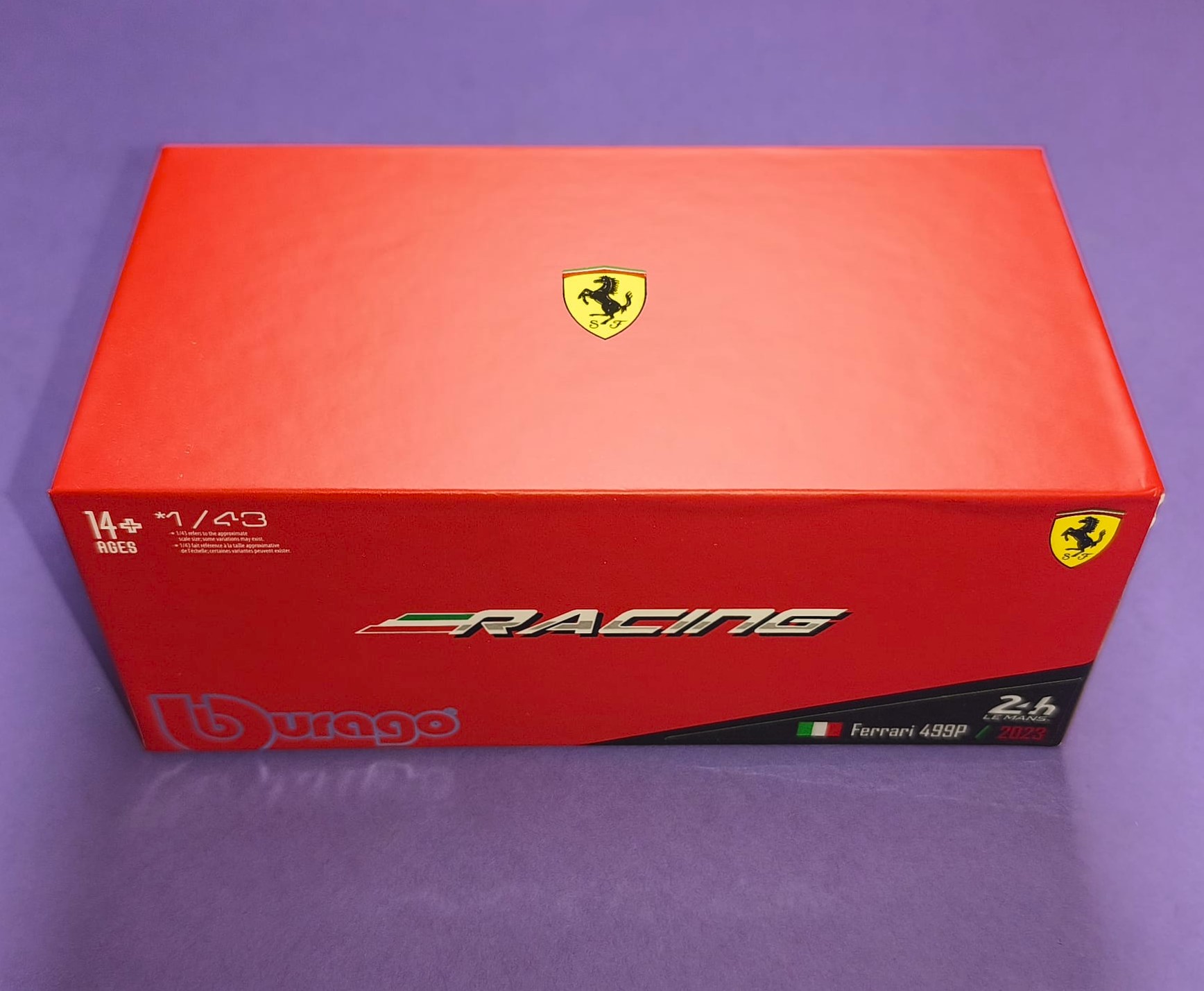 Modellauto 1:43 NEU, Ferrari 499P, Sieger 24h LeMans 2023, in Plexiglas und Kartonbox.