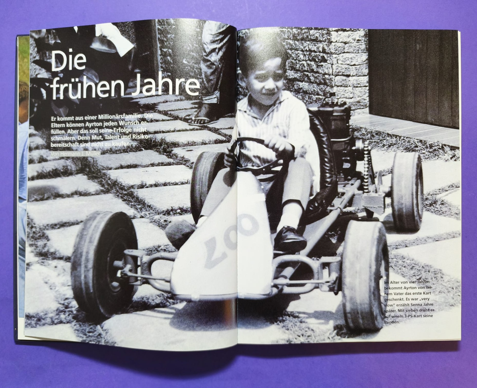 altes Buch, Ayrton Senna, Leben am Limit, Formel 1 Grand Prix Weltmeister 1988, 1990, 1991, McLaren Honda