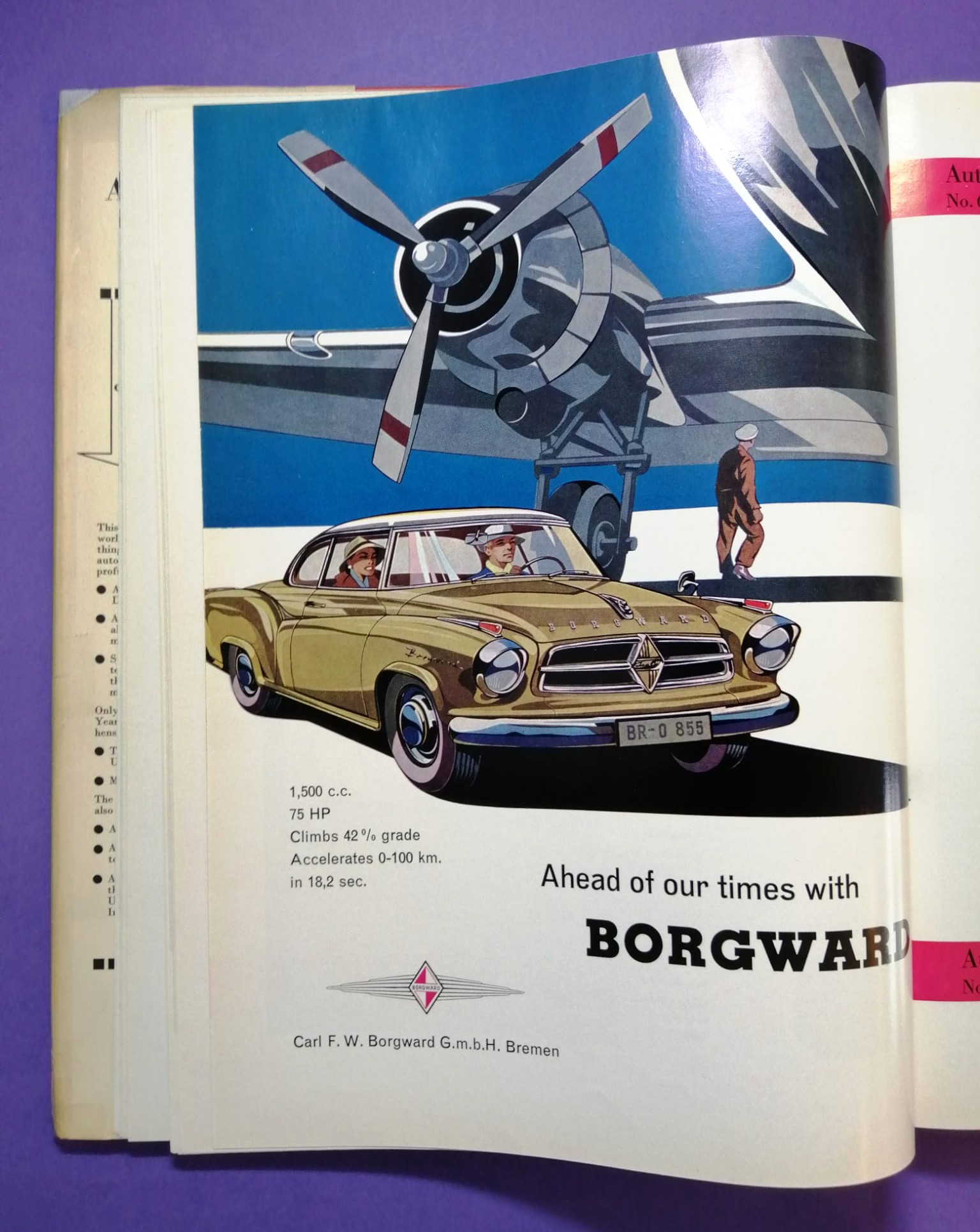 RARITÄT! sehr altes Buch, Automobile Year 1958-1959 Nr.6, Borgward, Porsche Spider,.. Formel 1, LeMans, Targa Florio,.. Brooks, Hailwood, Surtess,.. Aston Martin DBR1/300,.. ENGLISCH!