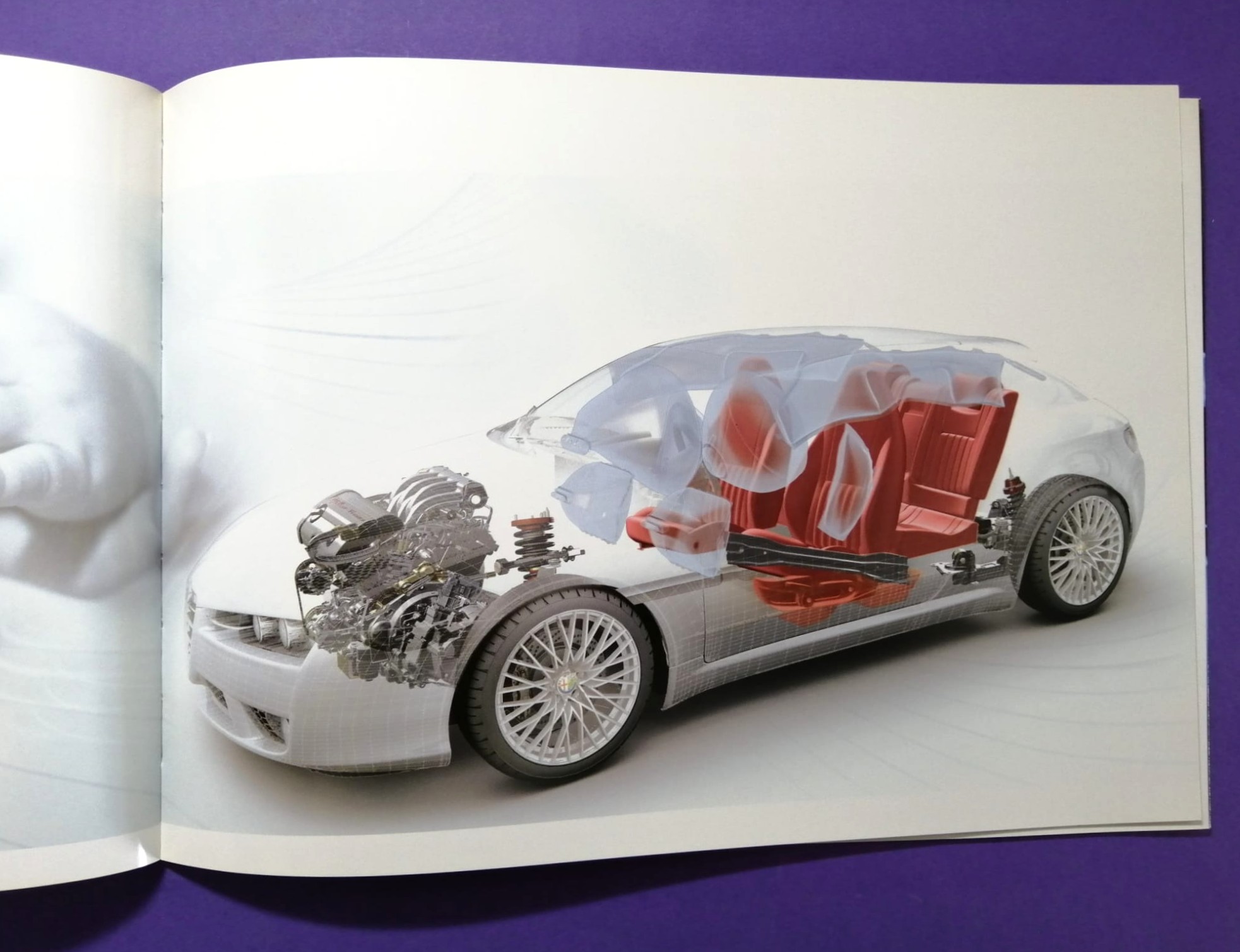 altes Original Autoprospekt, Alfa-Romeo Brera Coupe, V6.., aus dem Jahr 2007