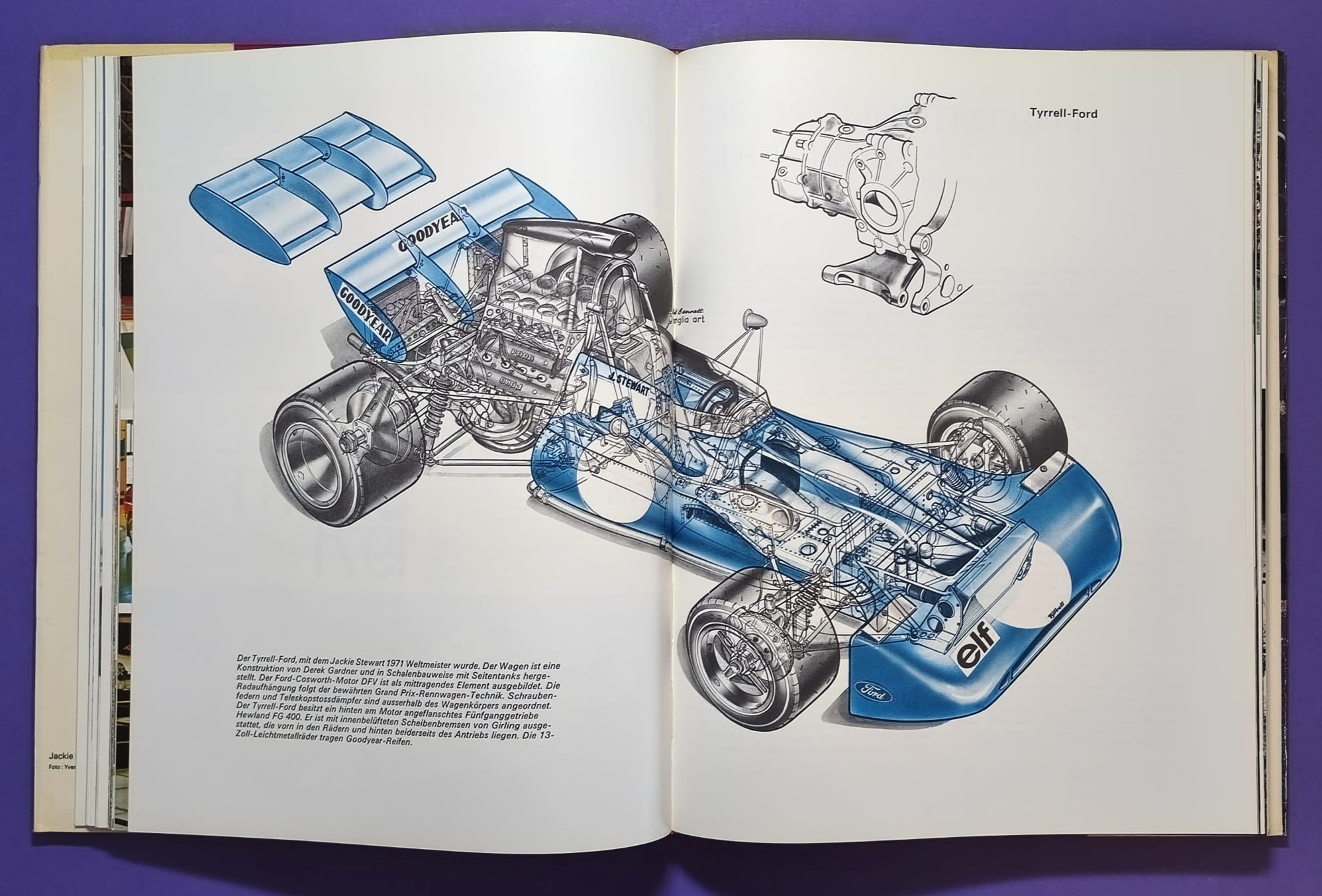 altes Buch, Auto Jahr 1971-1972, Nr. 19, Alfa Sud & Tipo 33, Alpine 110 & 310, BMW, Citroen, Lamborghini Miura, Lotus, Ferrari, Matra, Monteverdi, Porsche 917,.. Formel 1, 2, LeMans, Rallye, Indy Car, CanAm,.. Cevert, Stewart, Siffert, Peterson,..