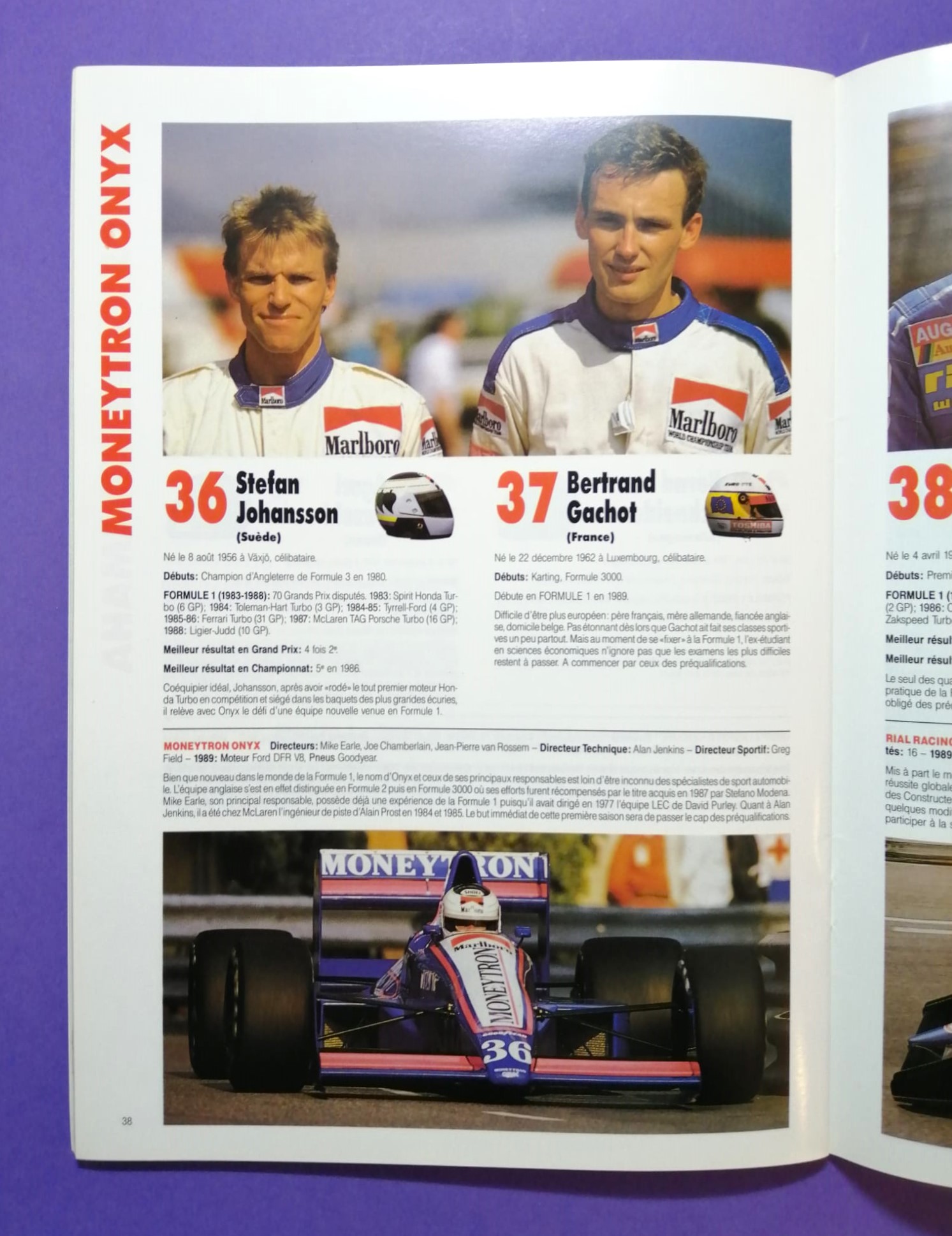 Offizielles Rennprogramm, Formel 1 Grand Prix Belgien Spa-Francorchamps 1989, Onyx, Ayrton Senna, Mansell Ferrari,..