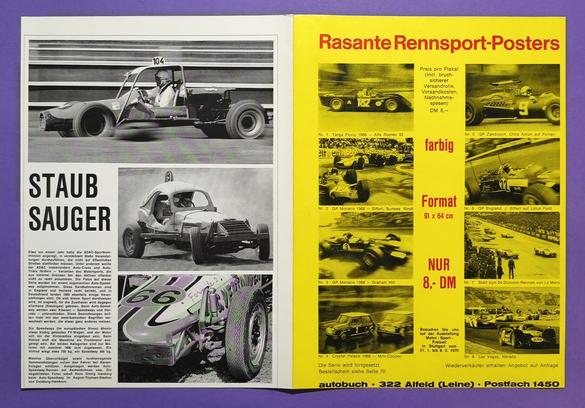 RARITÄT! altes Poster, Pedro Rodriquez, Ferrari, Graham Hill, Gold Leaf Lotus, Formel 1 Grand Prix 1969, 26x38cm