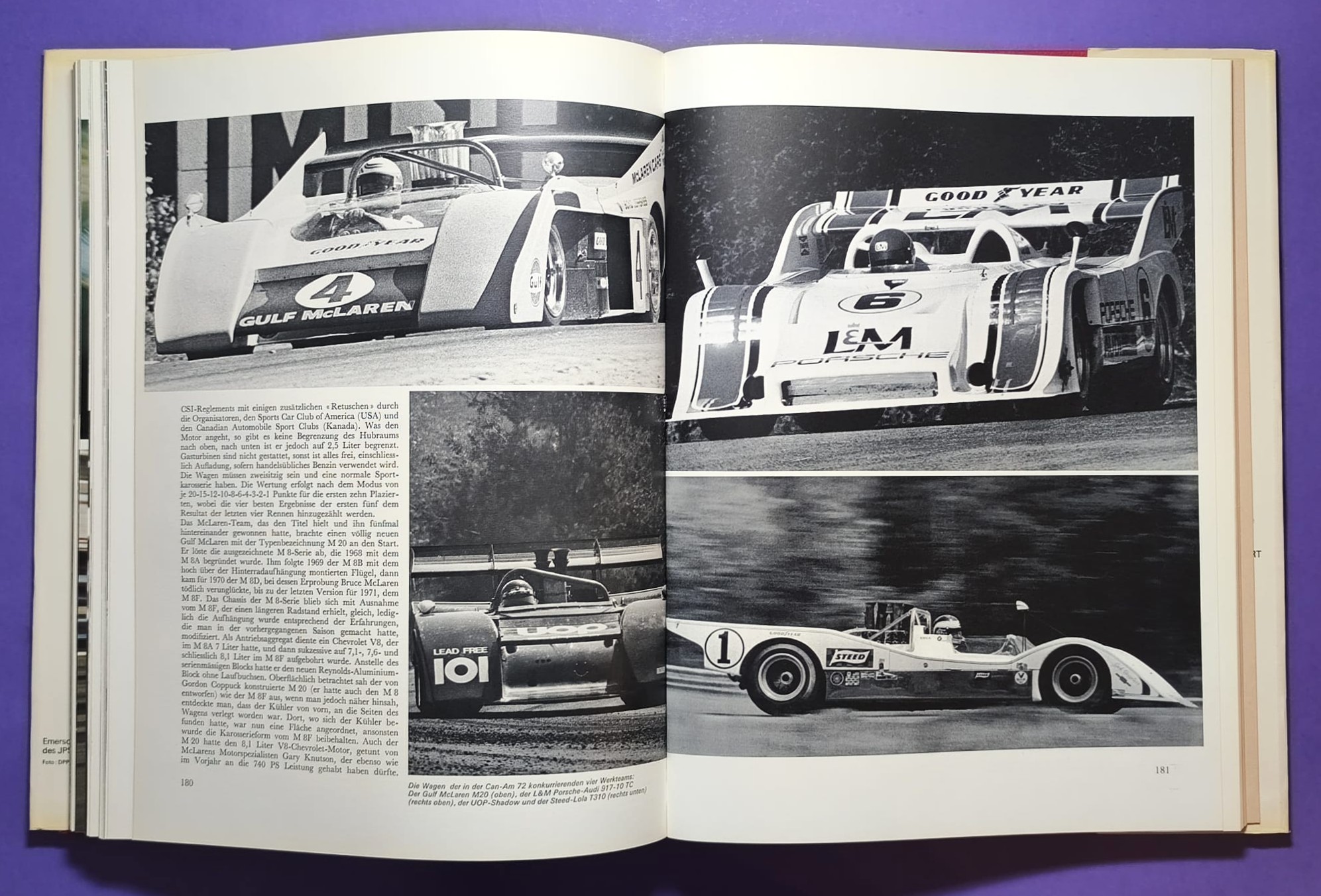 altes Buch, Auto Jahr 1972-1973, Nr. 20, Alfa GTAm, BMW, Citroen, Lotus, Ferrari, Maserati, Porsche 917,.. Formel 1, 2, LeMans, Rallye, Indy Car, Targa Florio,.. Cevert, Stewart, Peterson, Lauda,..