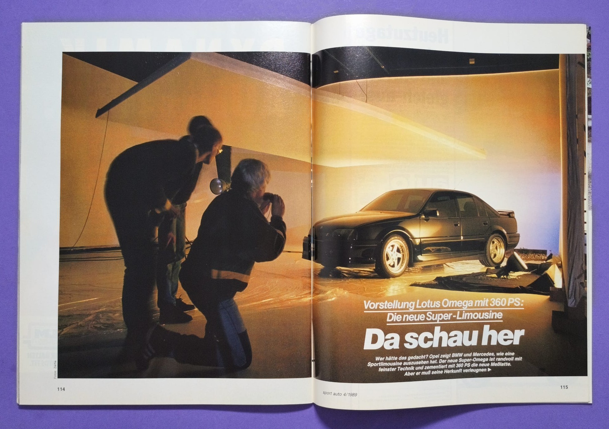 alte Zeitschrift Magazin Heft Sport Auto, 4/1989, Test Opel Lotus Omega, Sauber Mercedes Gruppe C, DTM,..