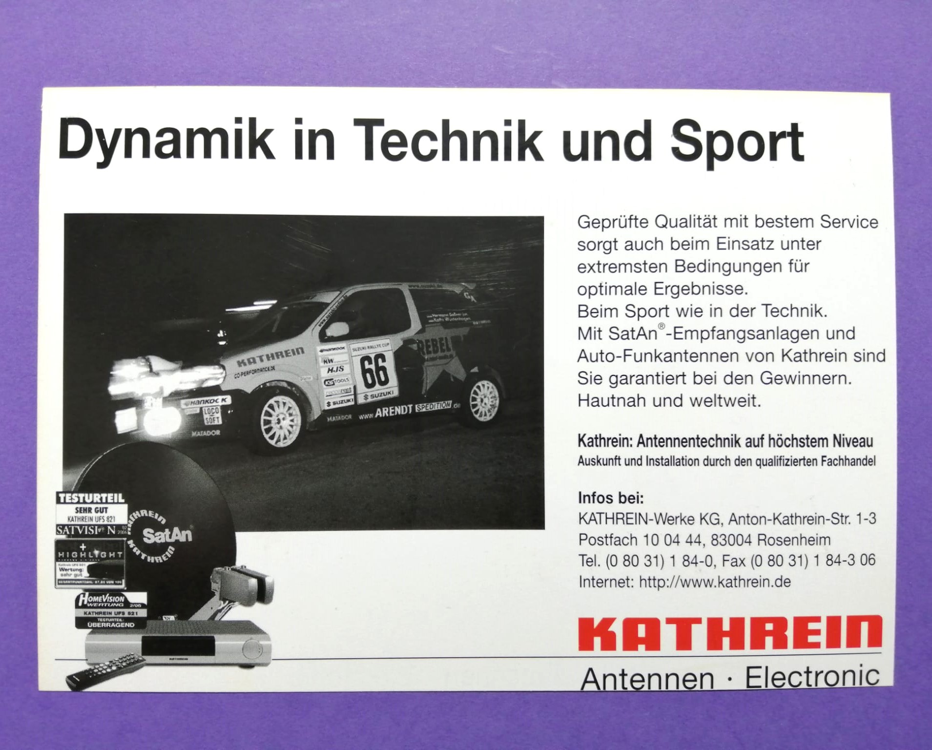 2 Original Autogramme, Hermann Gaßner, Kathi Wüstenhagen, Suzuki Ignis Rallye, Karte 11x15cm