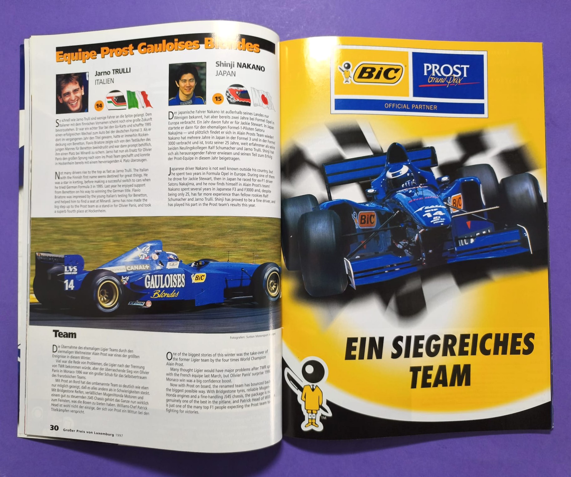 Offizielles Rennprogramm, Formel 1 Grand Prix Europa Nürburgring 1997, Prost GP, Michael Schumacher Ferrari,..