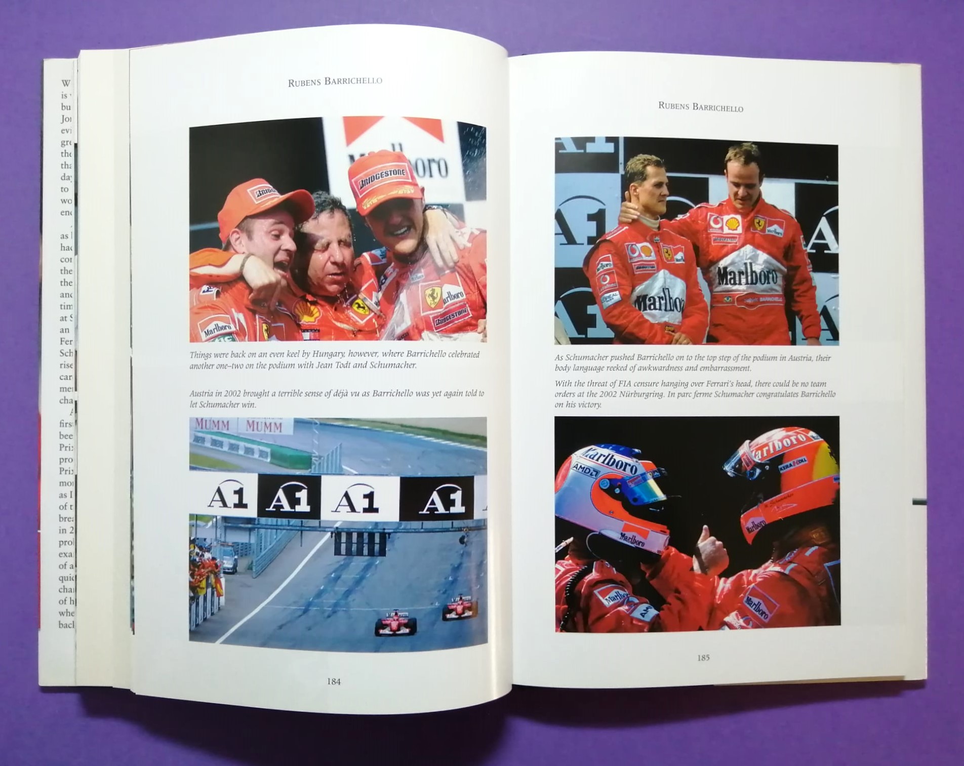 altes Buch, Rubens Barrichello, The Spirit of Senna and the Shadow of Schumacher, Formel 1 Grand Prix, Ferrari, Jordan, Stewart, Formel 3, 3000,.. Englisch!