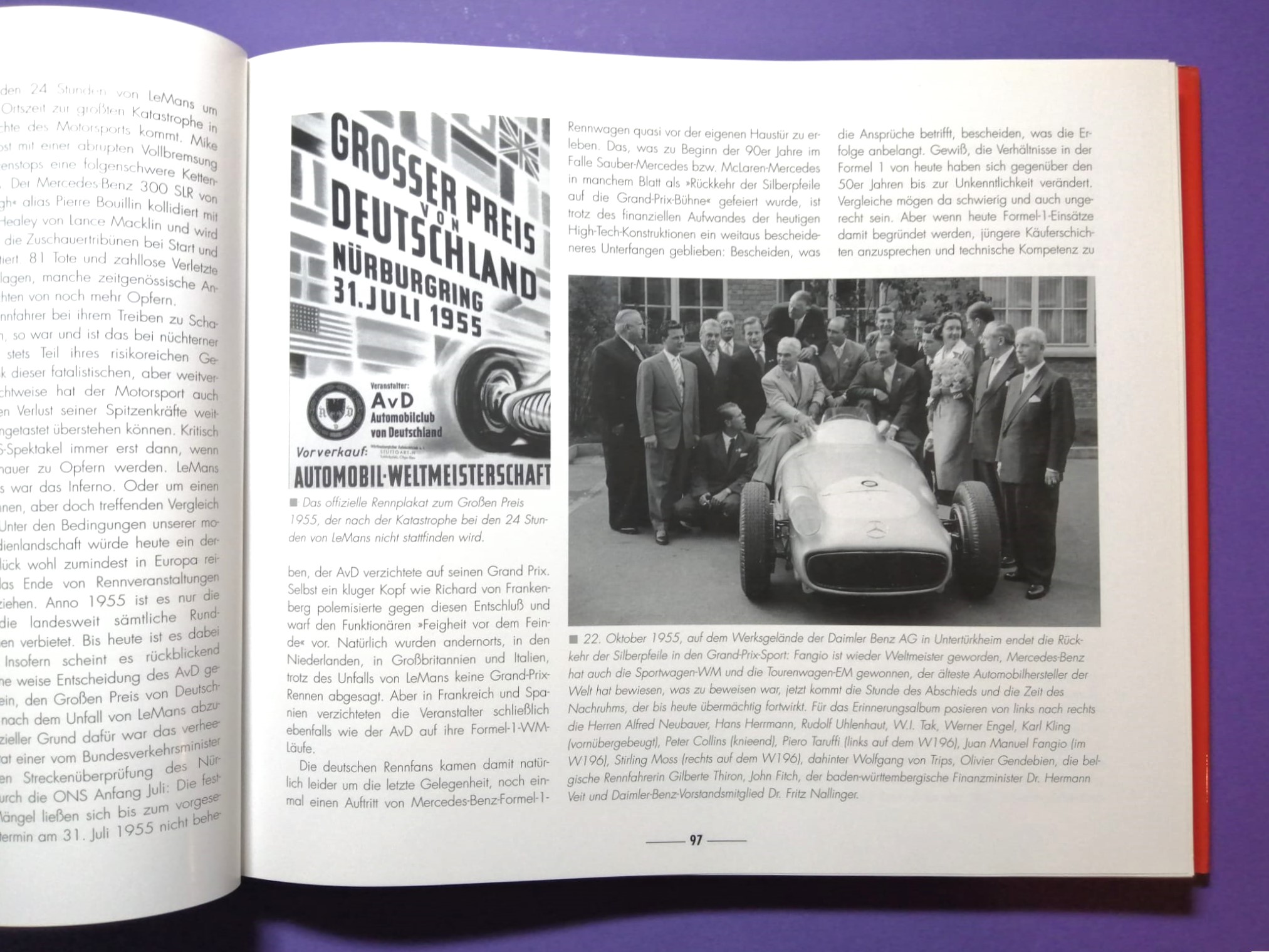 altes Buch, Grand Prix 70 Jahre Großer Preis von Deutschland, 1926 bis 1997, Avus, Solitude, Nürburgring, Hockenheimring, Formel 1, Rindt, Lauda, Berger, Clark, Cevert, Schumacher, Winkelhock, Zakspeed,..