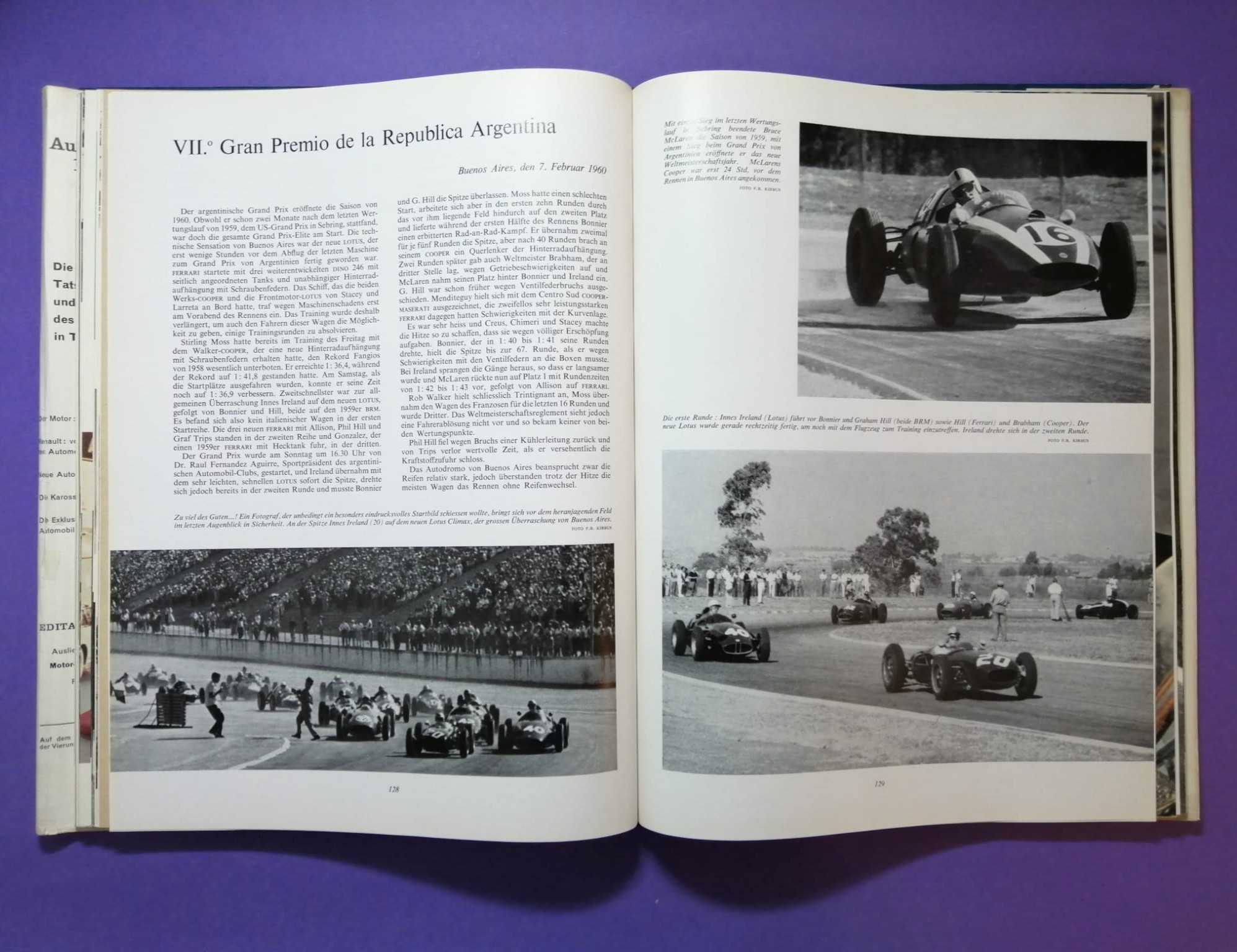 RARITÄT! sehr altes Buch, Auto Jahr 1960-1961 Nr.8, Alfa, Fiat 600, Ferrari Tipo 850,.. Formel 1, LeMans,.. Jack Brabham, John Surtess,..