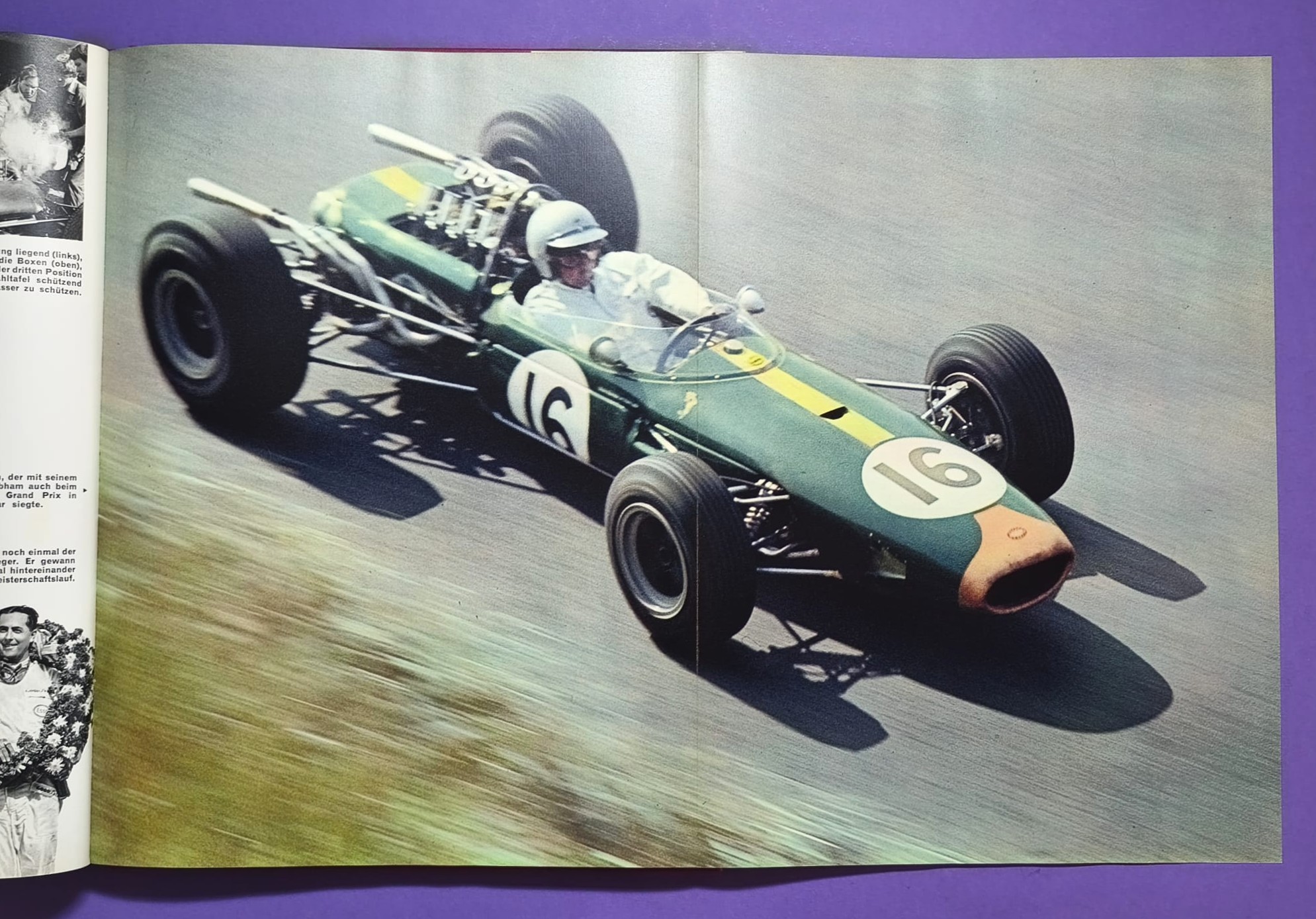 altes Buch, Auto Jahr 1966-1967, Nr. 14, Ferrari, Ford GT40, Porsche, Lamborghini Miura,.. Formel 1, LeMans, Rallye, Mille Miglia,.. Jochen Rindt, Brabham, Clark, Hill,.. 