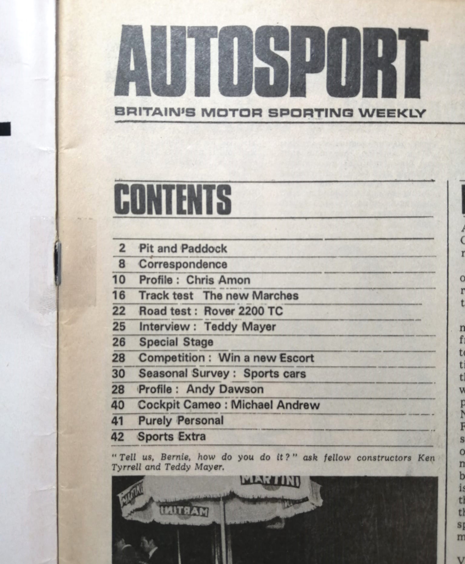 alte Zeitschrift Magazin Heft Autosport, 19. Dezember 1974, Martini Porsche Carrera, Matra, Sportwagen WM, Formel 1,.. Englisch!