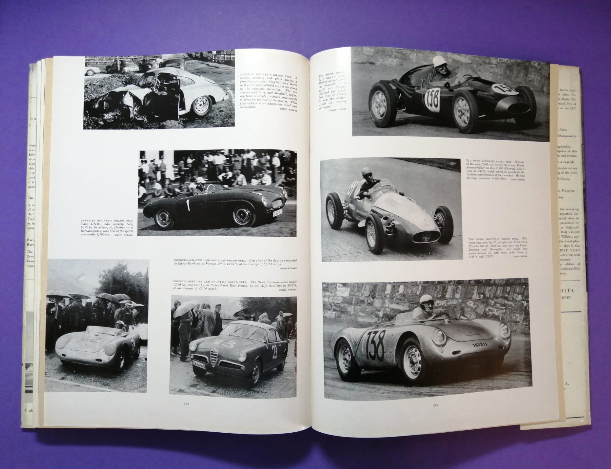 RARITÄT! sehr altes Buch, Automobile Year 1958 Edition Nr.5, Rennsaison 1957, Borgward, Porsche 356, Maserati 450S,.. Formel 1, LeMans, Mille Miglia, Gaisberg,.. Vanwall, Jaguar F-Type,.. ENGLISCH!