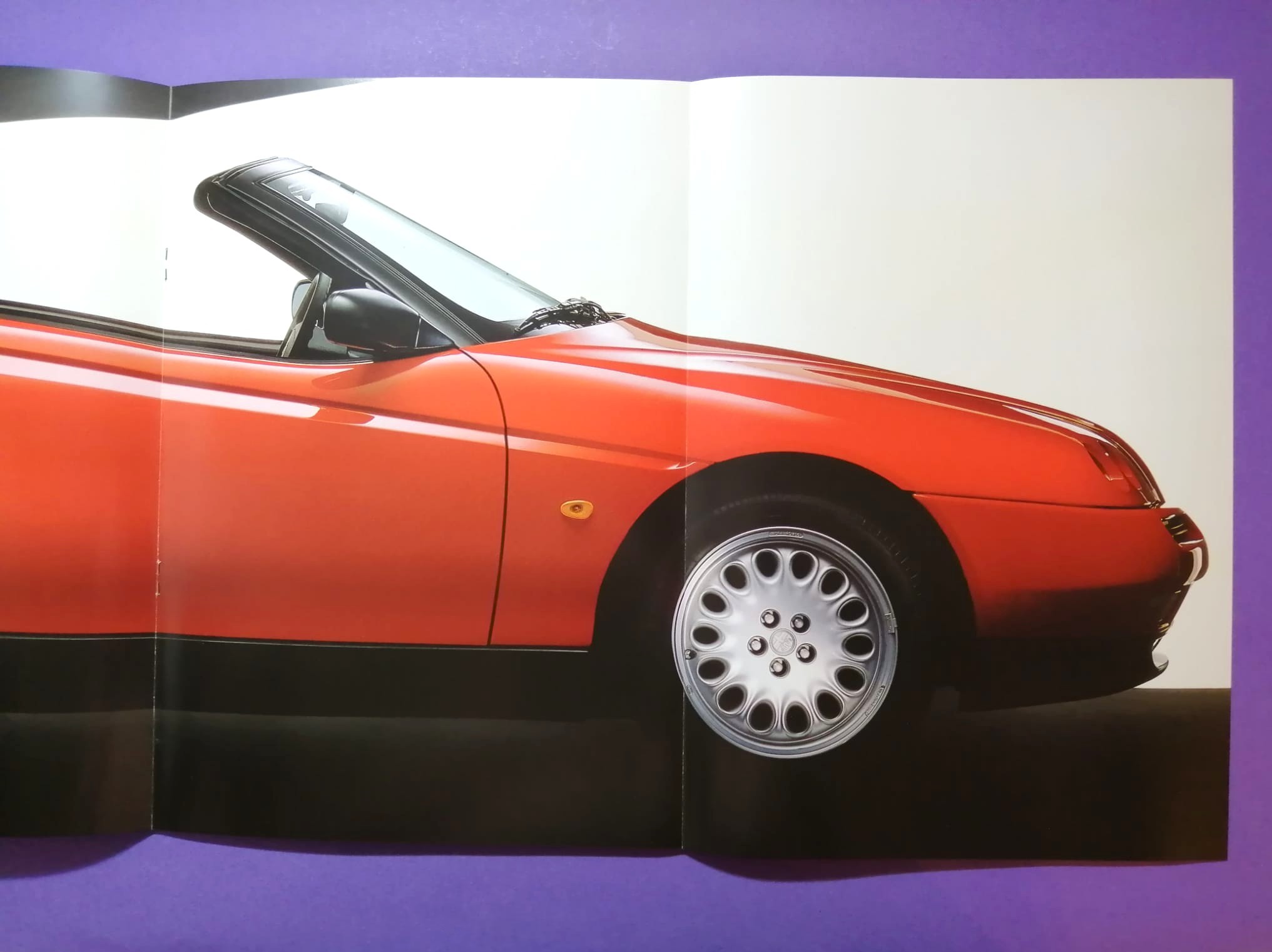 altes Original Autoprospekt, Alfa-Romeo Spider, Cabrio, Coupe, V6.., aus dem Jahr 1995, 2 teilig