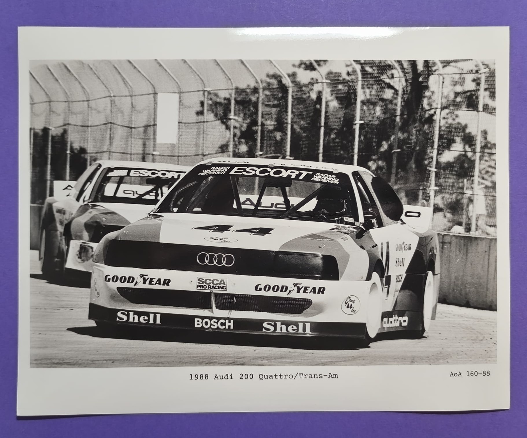 RARITÄT! altes Pressefoto, Audi 200 Quattro, Trans Am Serie USA 1988, 20x25cm
