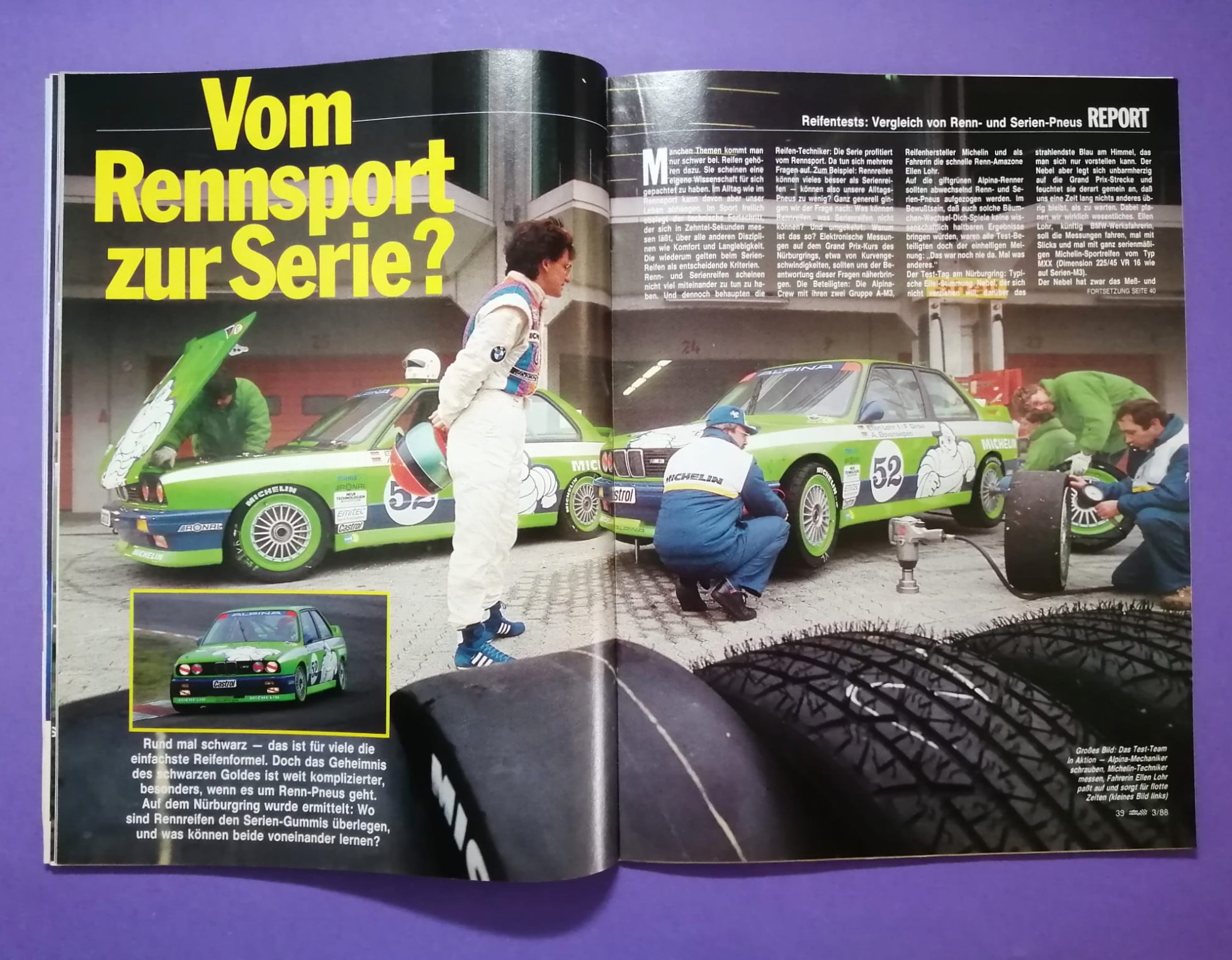 alte Zeitschrift, Magazin, Heft, Rallye Racing, Nr. 3, 3. Februar 1988, Vergleichstest BMW M3 E30, Lancia Delta Integrale, Ford Sierra Cosworth, Martini Lancia Rallye, Röhrl, Stuck, Audi,..
