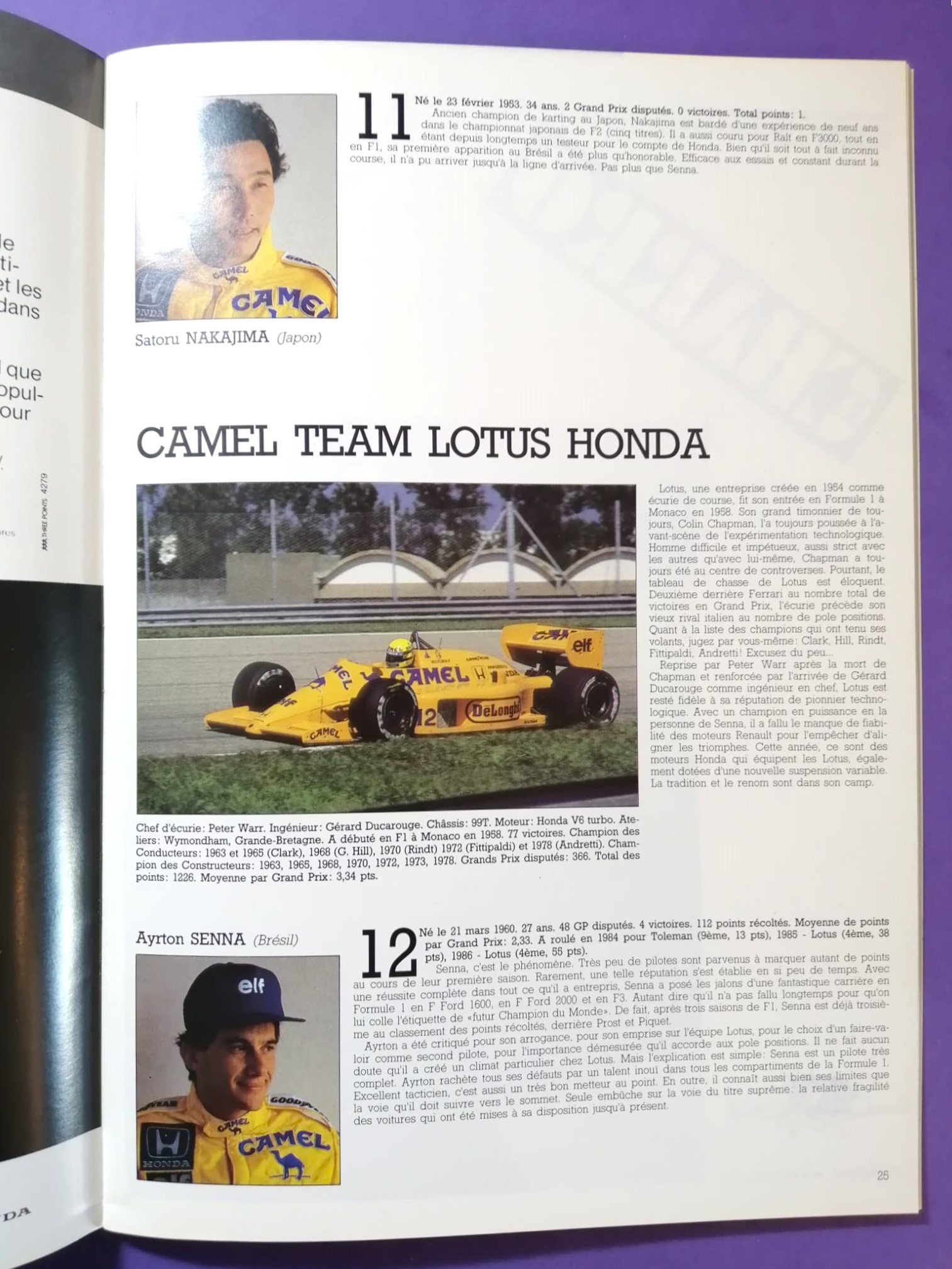Offizielles Rennprogramm, Formel 1 Grand Prix Belgien Spa-Francorchamps 1987, Ayrton Senna Lotus Honda, Zakspeed,..