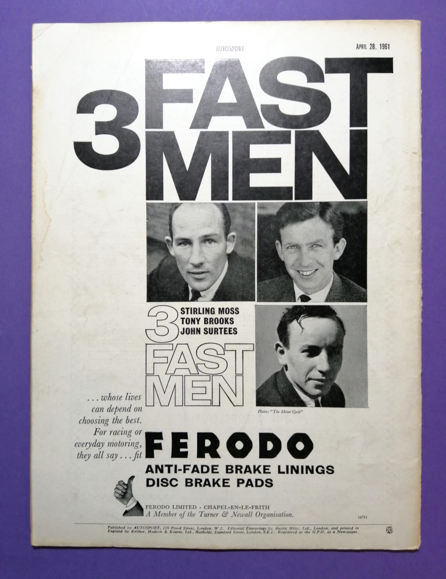 alte Zeitschrift Magazin Heft Autosport, 28. April 1961, Lola Formel Junior, Motorsport,.. Englisch!