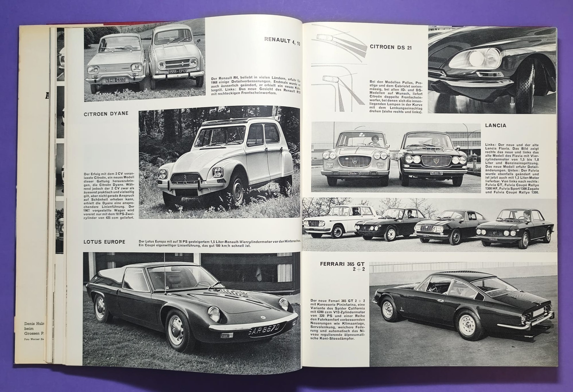 altes Buch, Auto Jahr 1967-1968, Nr. 15, Alfa, BMW, Lotus, Ferrari, Mini, Ford GT40.. Formel 1, LeMans, Rallye,.. Jochen Rindt, Brabham, Clark, Hill,..