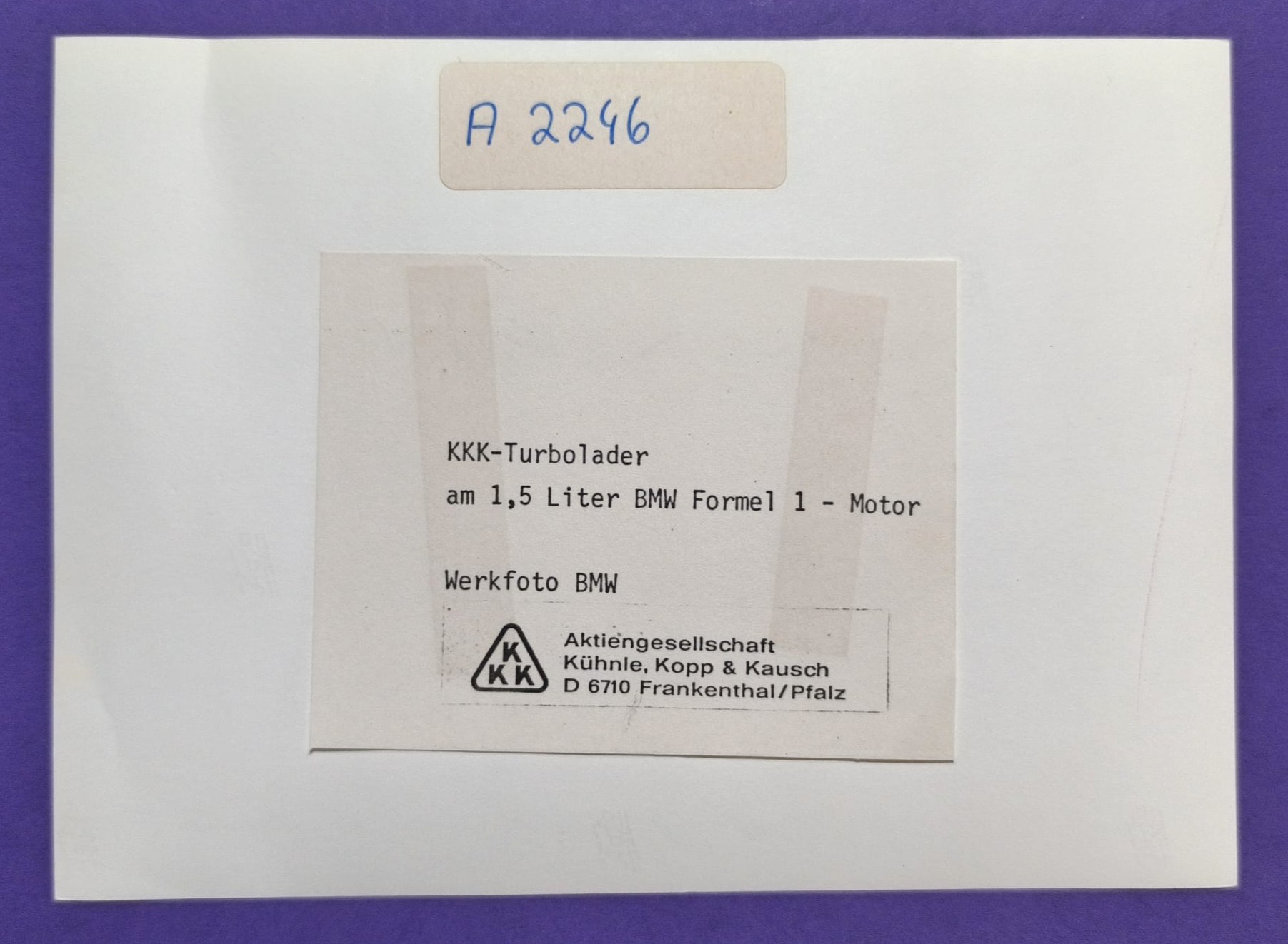 altes Presse Werksfoto, BMW Turbo Formel 1 Motor, 80er Jahre, 13x18cm