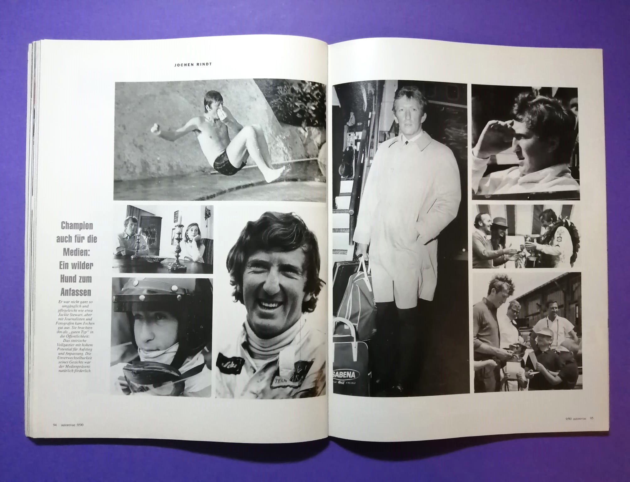 alte Zeitschrift Magazin Heft Auto Revue, 09/1990, Sonderbericht Die fünf Monate des Jochen Rindt (15 Seiten), Gold Leaf Lotus72, Formel 1 Grand Prix 1970