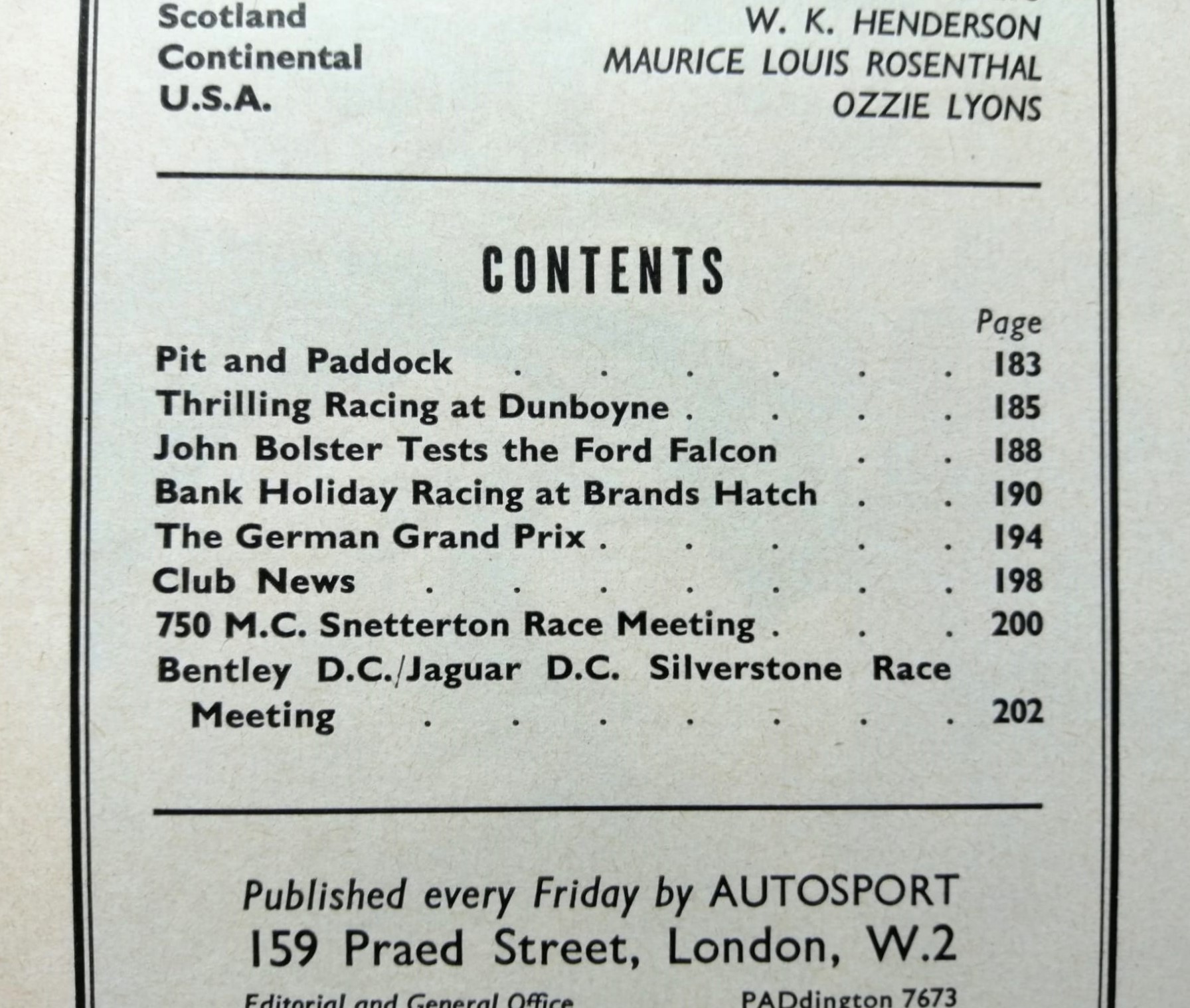 alte Zeitschrift Magazin Heft Autosport, 11. August 1961, Formel 1 Grand Prix Deutschland Nürburgring Nordschleife,.. Englisch! 