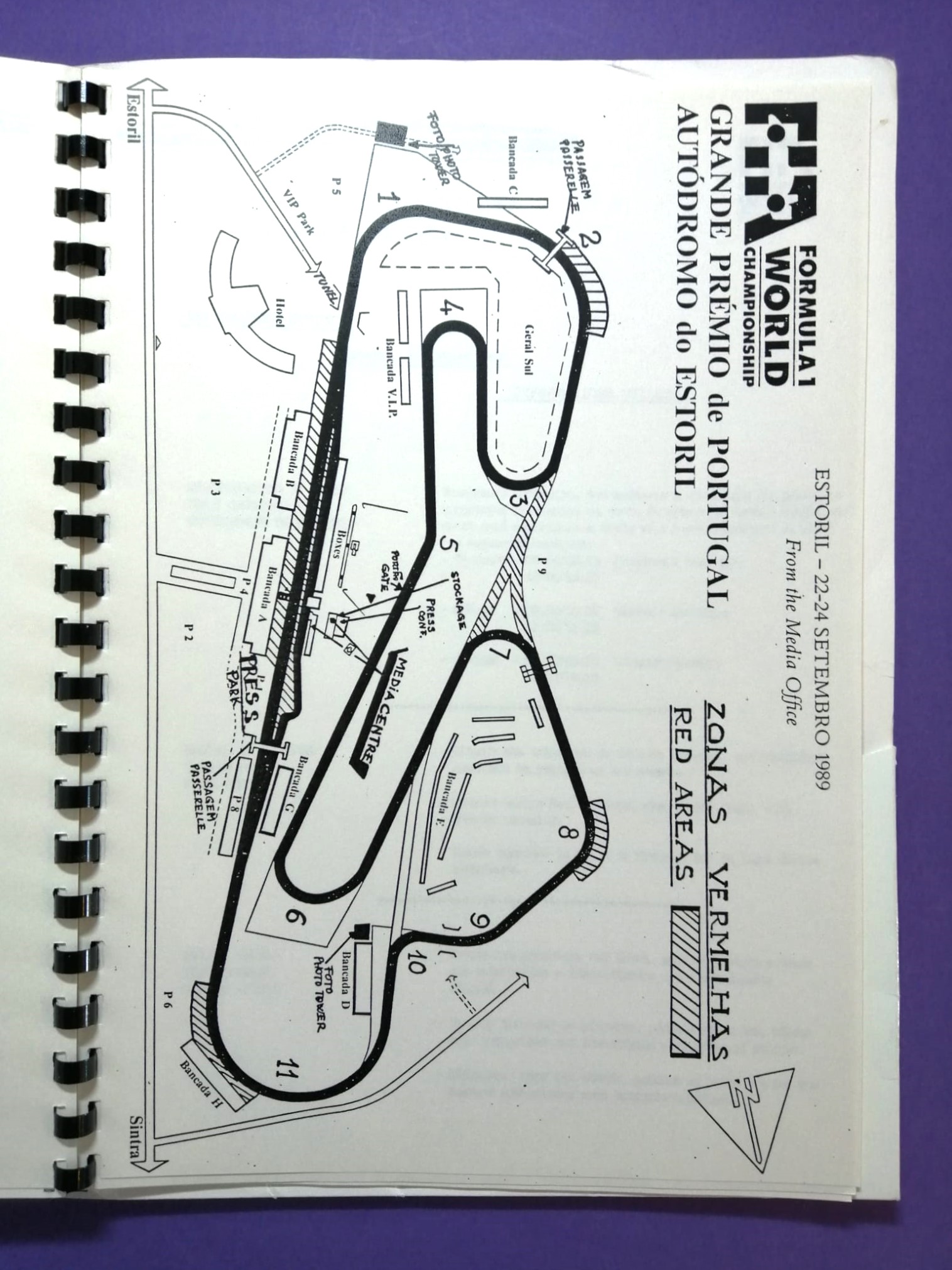 alte Original Pressemappe, Formel 1 Grand Prix Portugal Estoril 1989, ONYX, Ayrton Senna,..