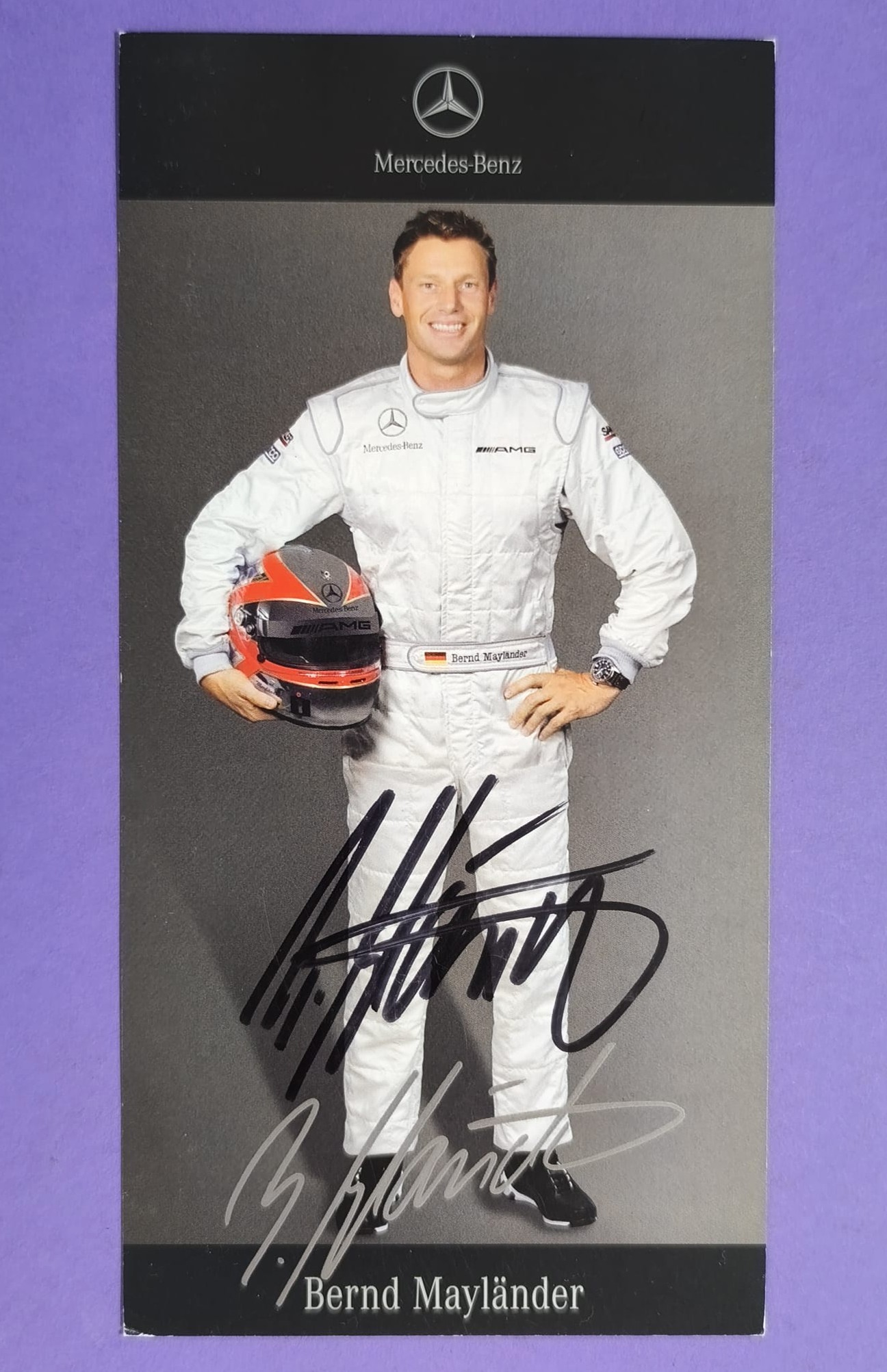 Original Autogramm, Bernd Mayländer, Mercedes-Benz Safety Car Fahrer, Formel 1 Grand Prix 2007, Karte 11x21cm