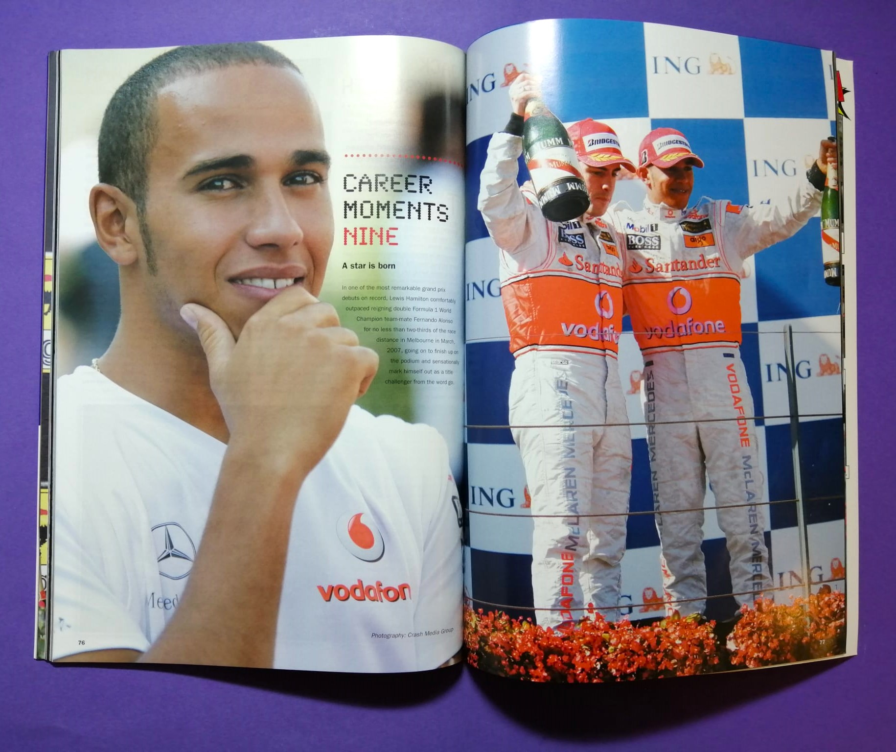 Magazin, Zeitschrift, NEU, Lewis Hamilton, Born to Win, Formel 1 Grand Prix Weltmeister, McLaren Mercedes, mit Kalender 2008, Englisch!
