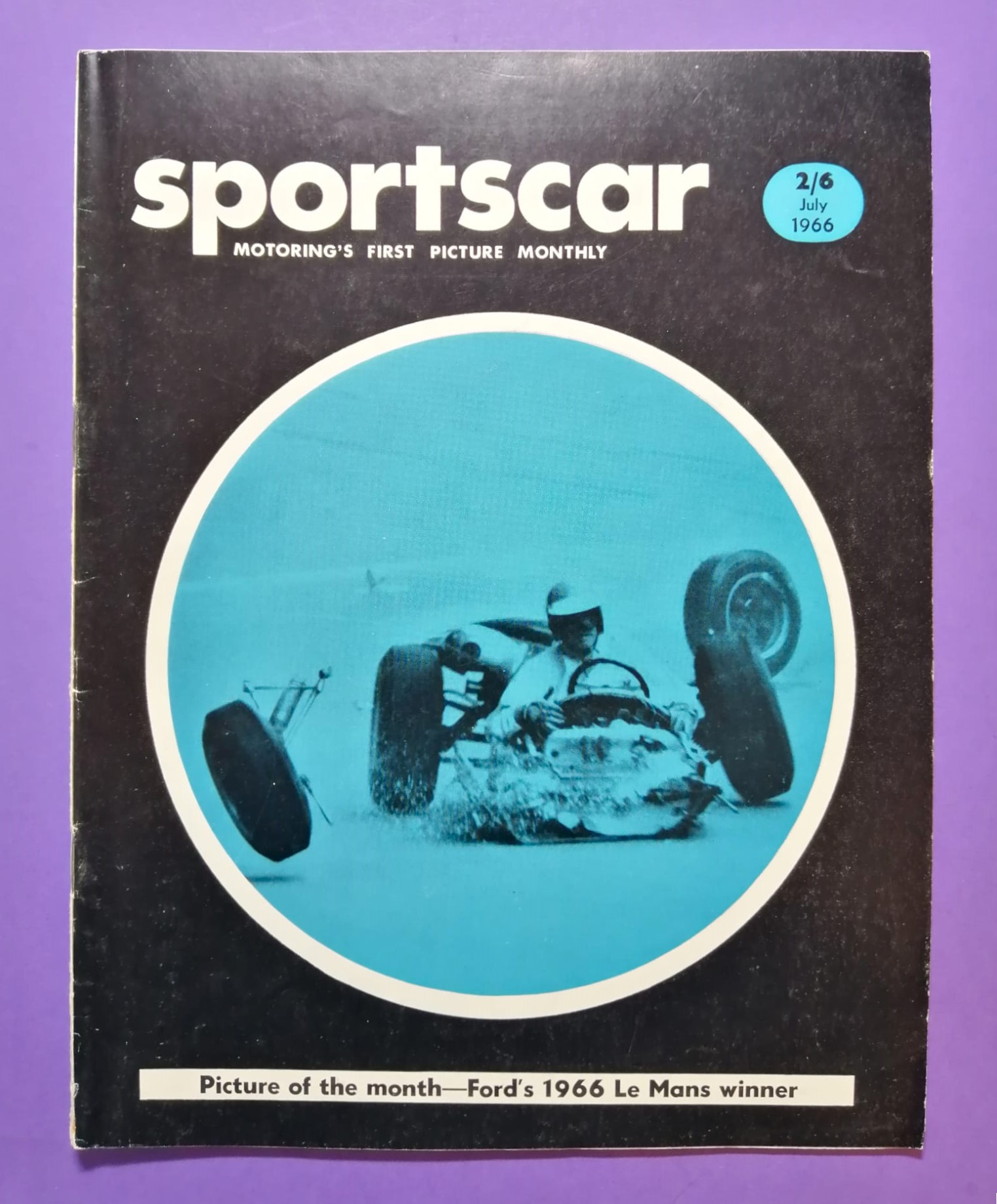 RARITÄT! alte Zeitschrift Magazin Heft, Sportscar, 07/1966, Peter Westbury, Mittelposter Ford GT LeMans,.. Englisch! 