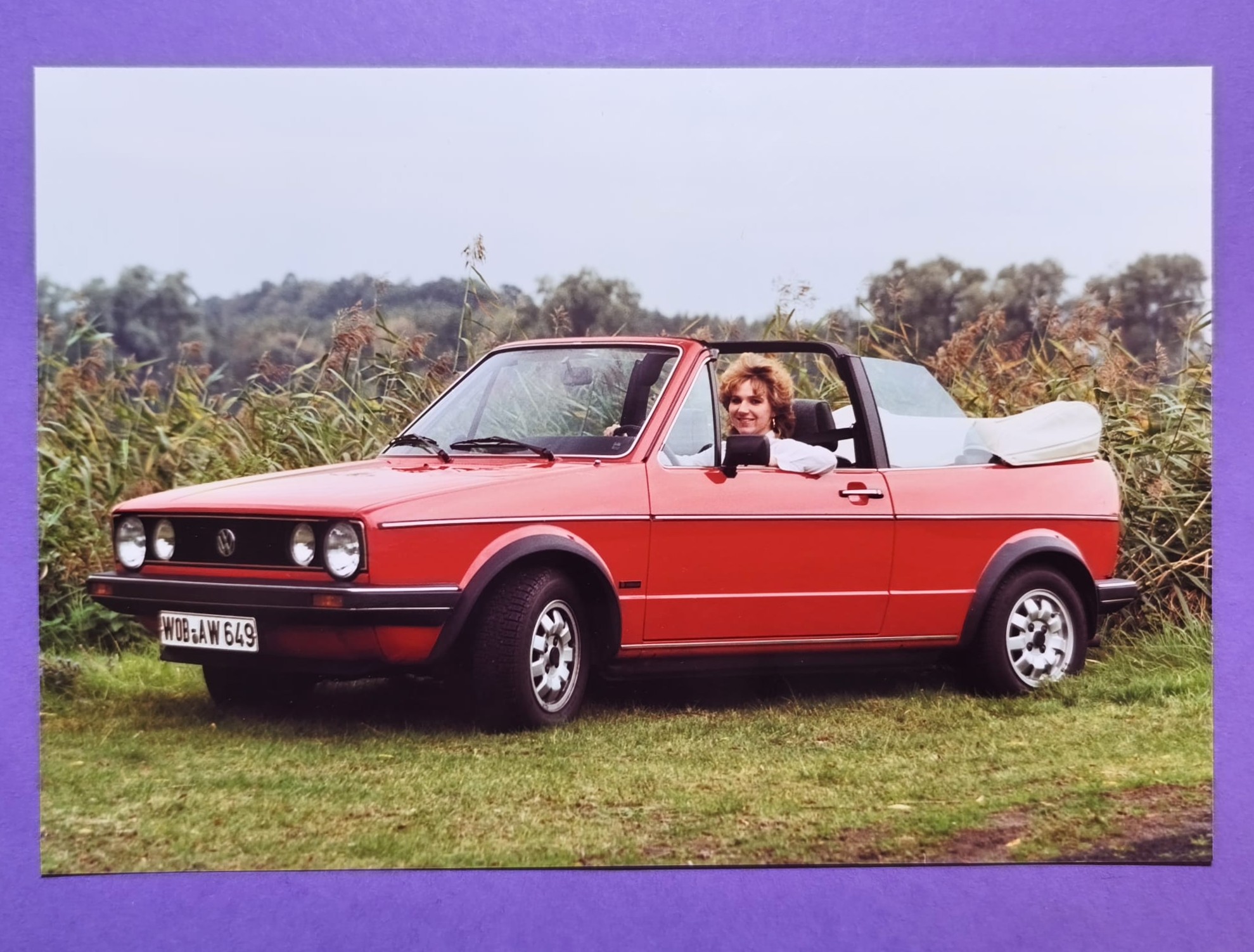3 Stück alte Presse Werksfotos, VW Golf 1 Cabrio, 1979 bis 1993
