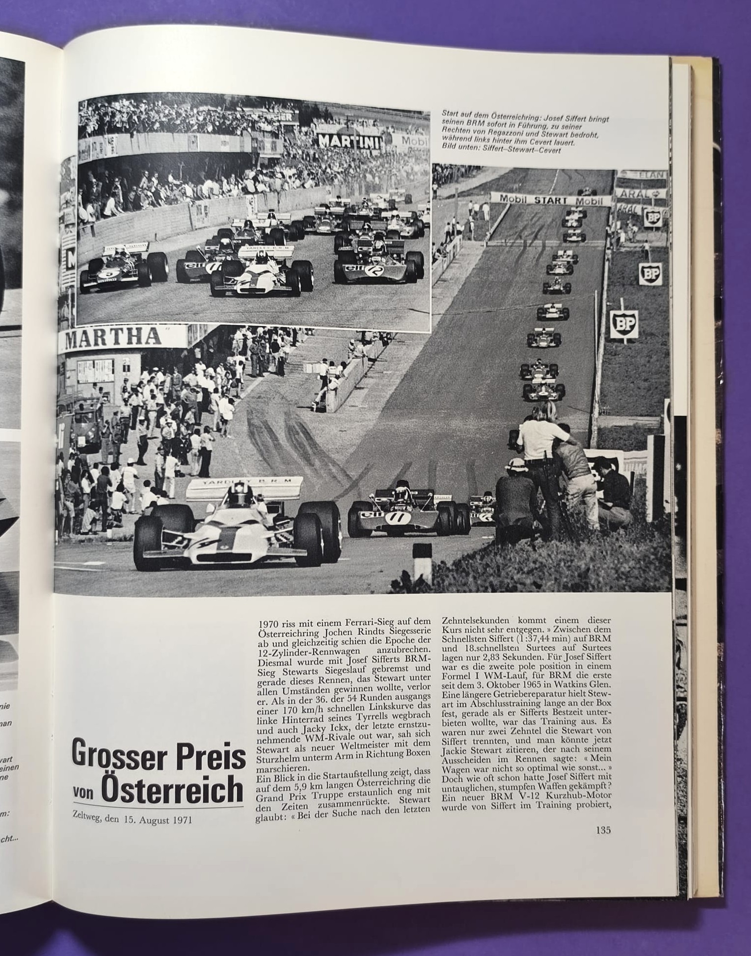 altes Buch, Auto Jahr 1971-1972, Nr. 19, Alfa Sud & Tipo 33, Alpine 110 & 310, BMW, Citroen, Lamborghini Miura, Lotus, Ferrari, Matra, Monteverdi, Porsche 917,.. Formel 1, 2, LeMans, Rallye, Indy Car, CanAm,.. Cevert, Stewart, Siffert, Peterson,..