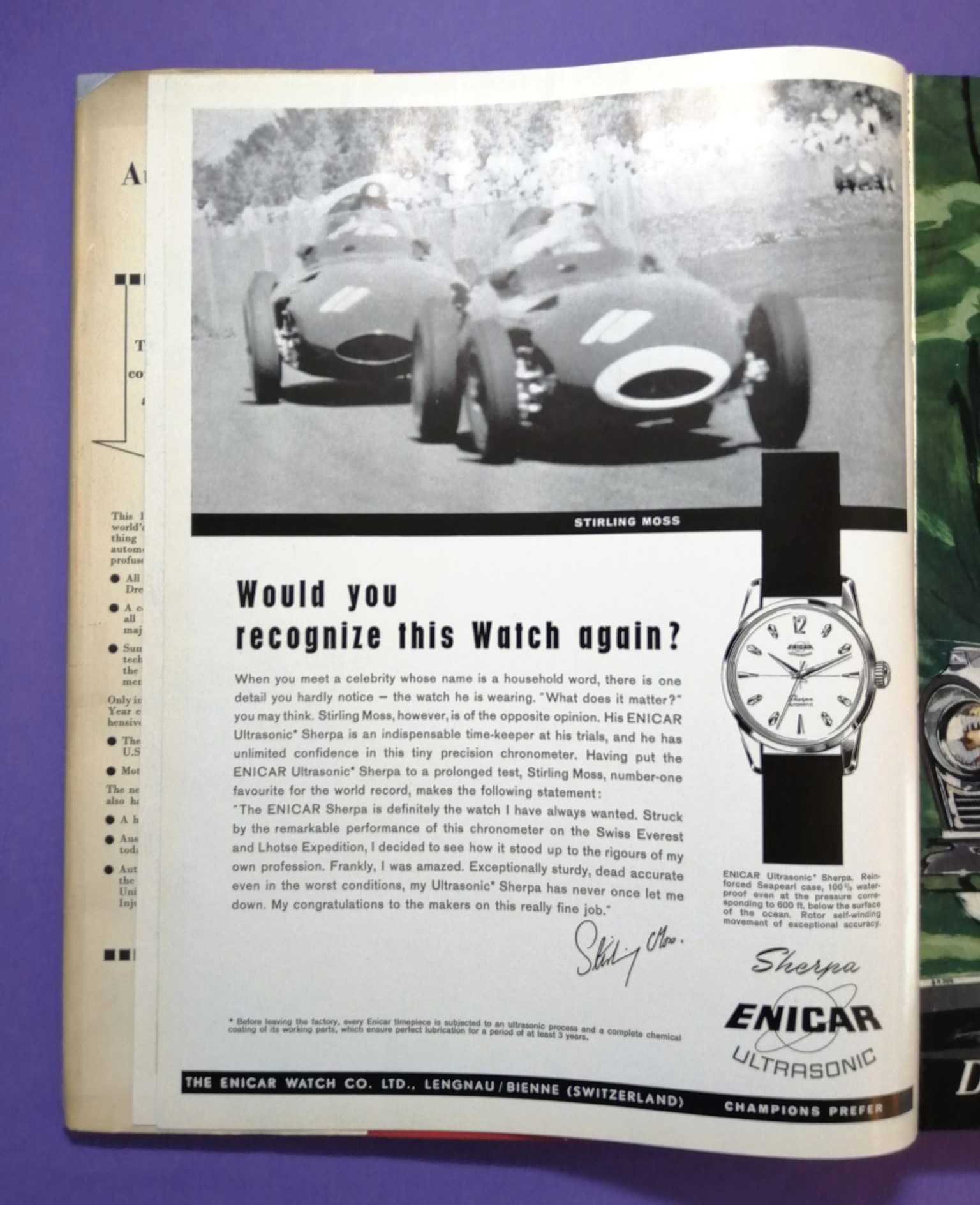 RARITÄT! sehr altes Buch, Automobile Year 1958-1959 Nr.6, Borgward, Porsche Spider,.. Formel 1, LeMans, Targa Florio,.. Brooks, Hailwood, Surtess,.. Aston Martin DBR1/300,.. ENGLISCH!