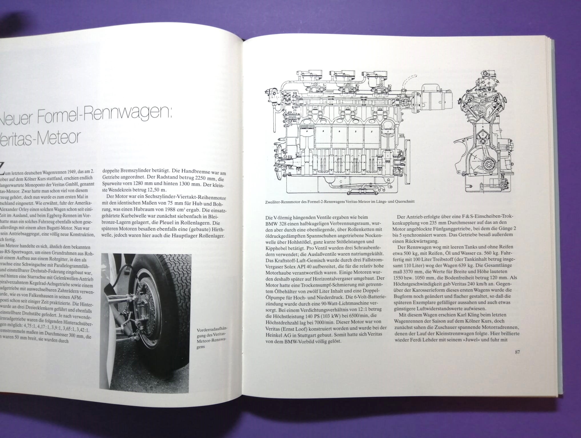 altes Buch, Motorsport in Deutschland 1945-1955, Formel 1.., Avus, Nürburgring, Hockenheim, Mercedes, Porsche, Veritas,... 286 Seiten