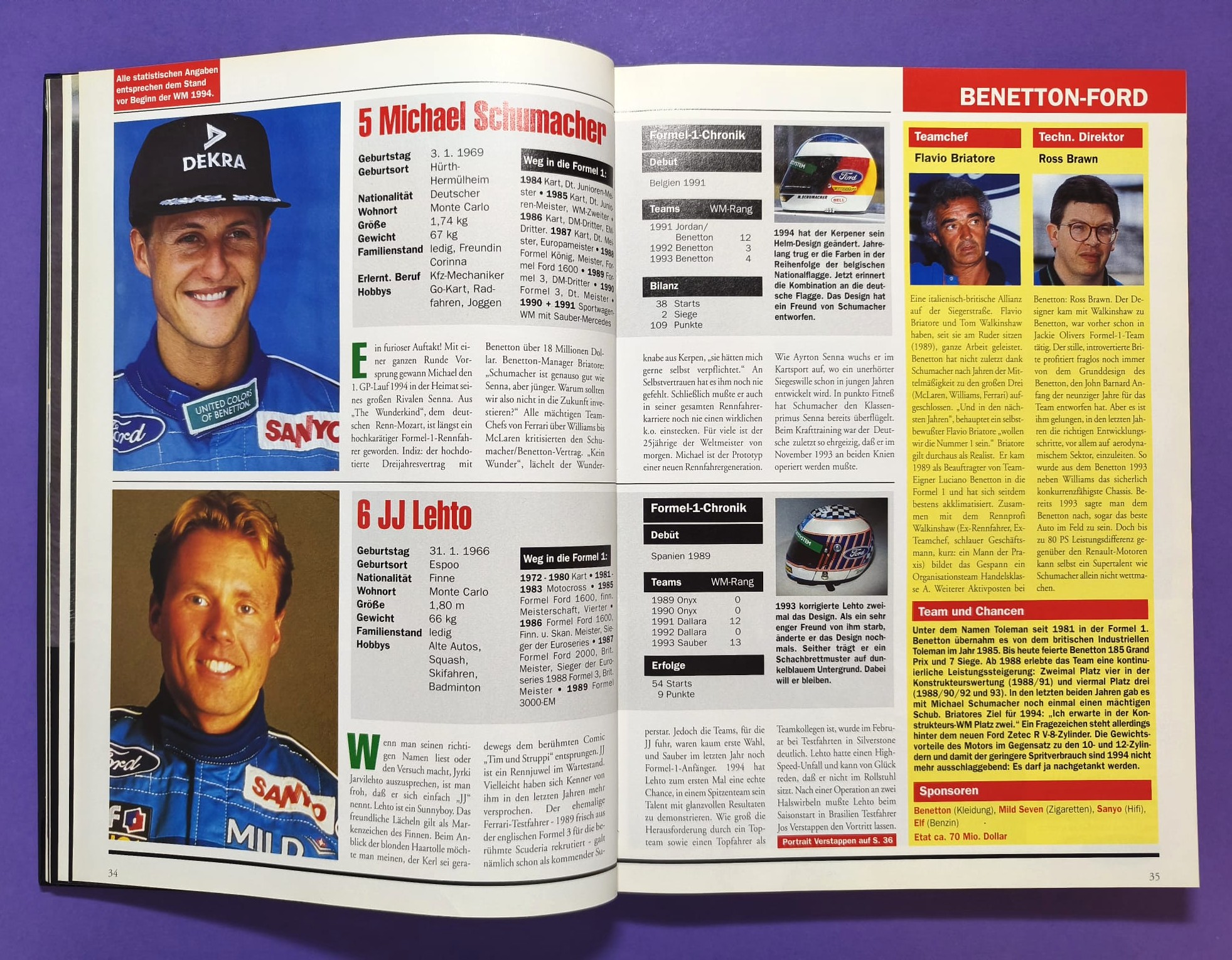 altes Buch, GRAND PRIX 1994, Live Miterlebt, Formel 1, Ayrton Senna Williams, Michael Schumacher Benetton, Ratzenberger Simtek,..